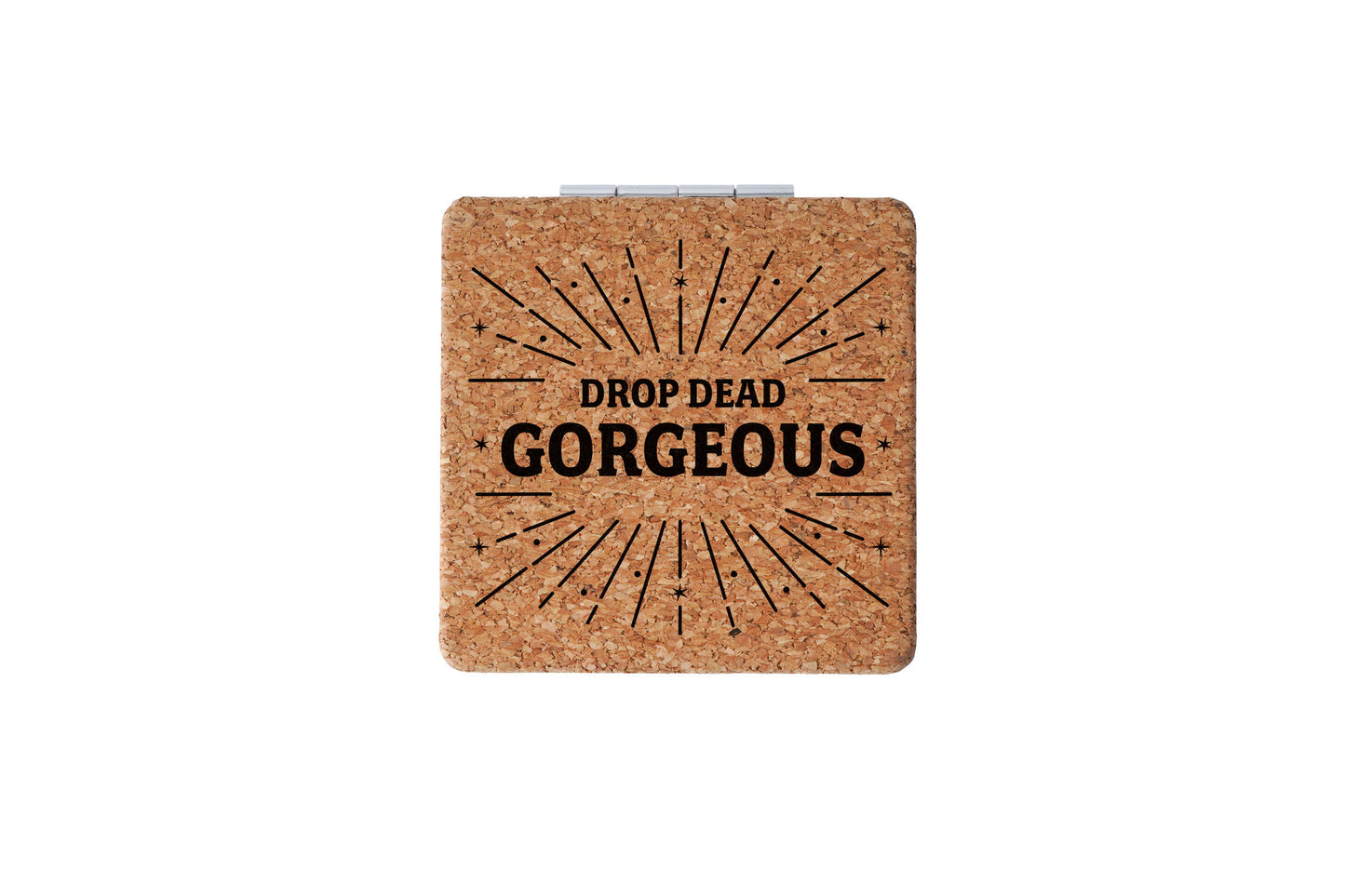 'Drop Dead Gorgeous' Cork Compact Mirror