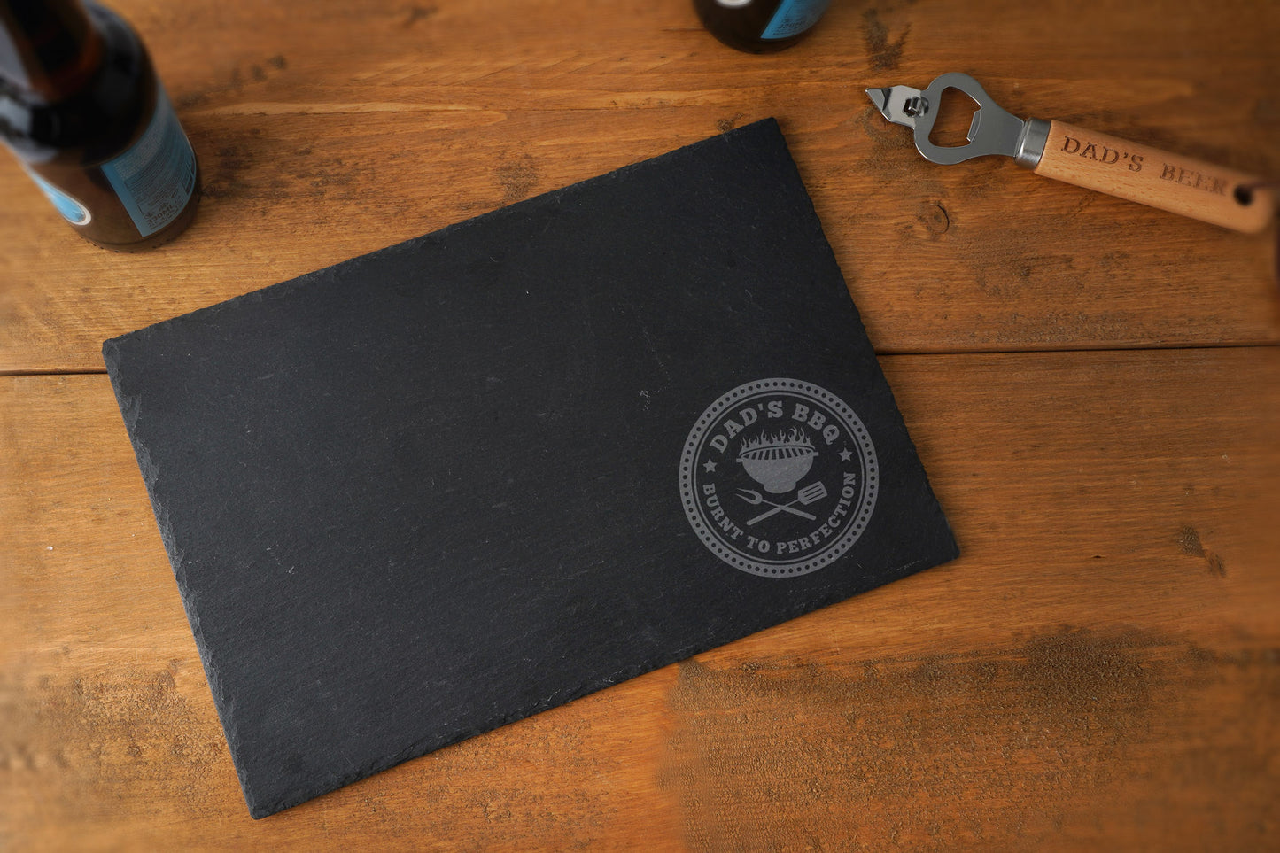 Loft 'Dad's BBQ' Slate Serving Board | Rectangular Slate Cheeseboard In Gift Box | Father's Day