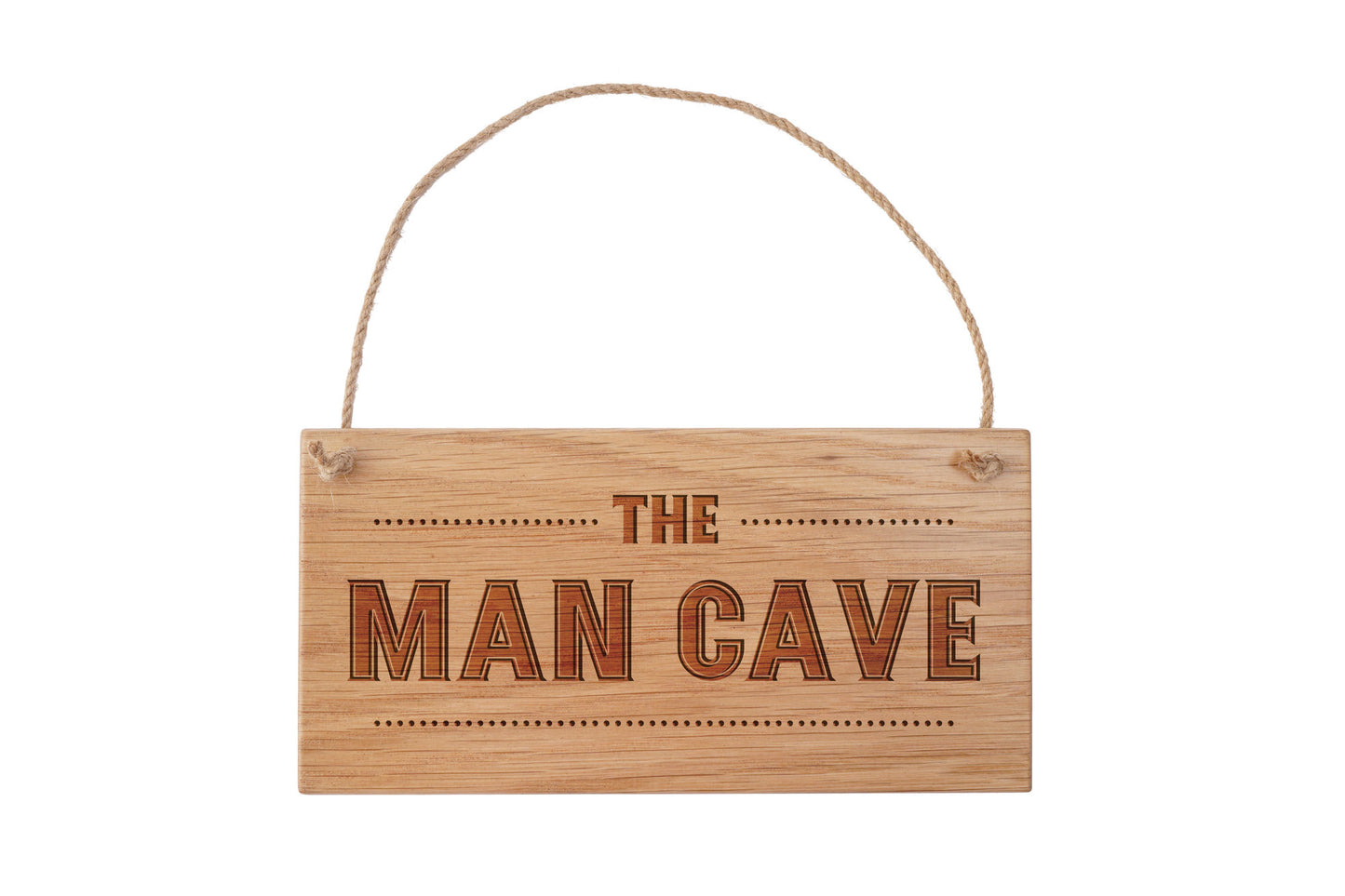 Rectangular Oak Hanging Sign 'The Man Cave' | Wall Sign | Homeware | Home Decor | Father's Day