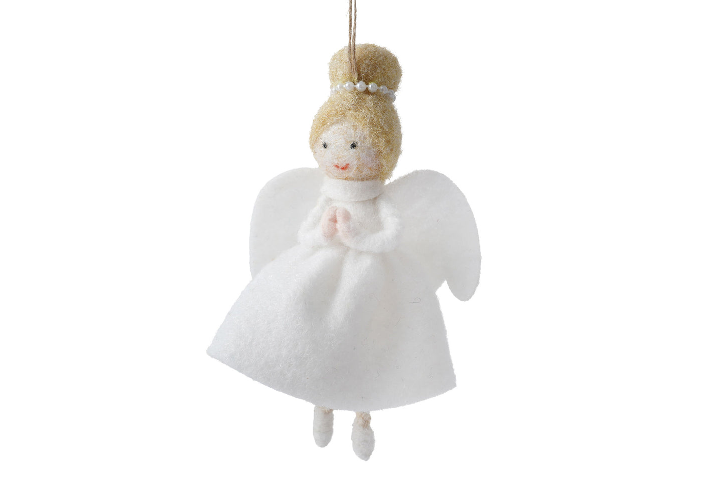 Light Haired Felt Angel Hanging Decoration