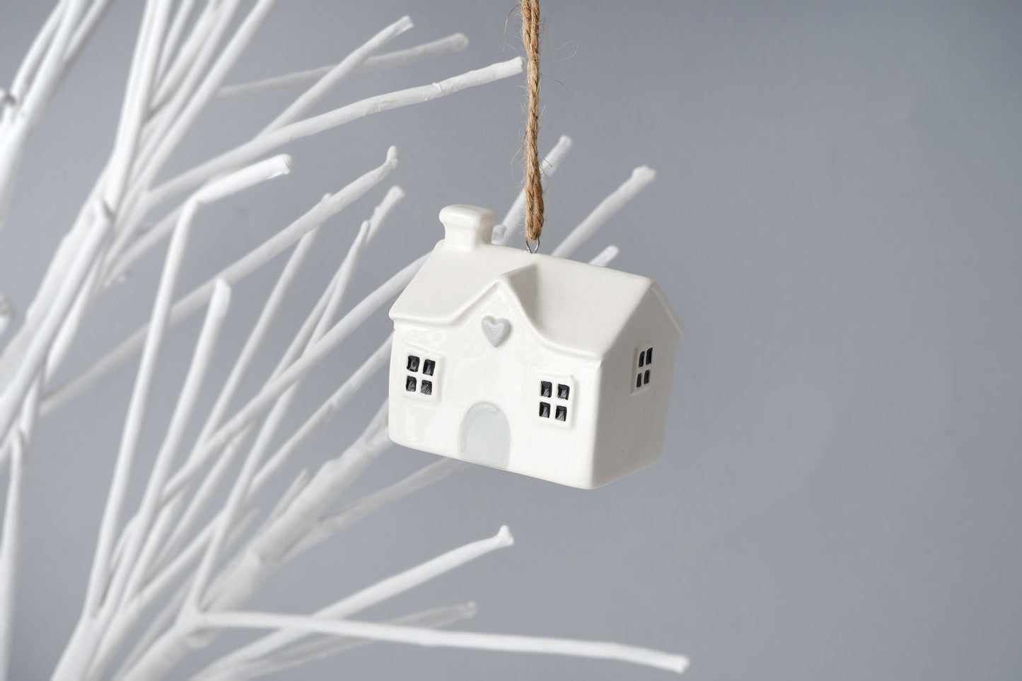 House Hanging Decoration | White Ceramic | Homeware | Home Decor