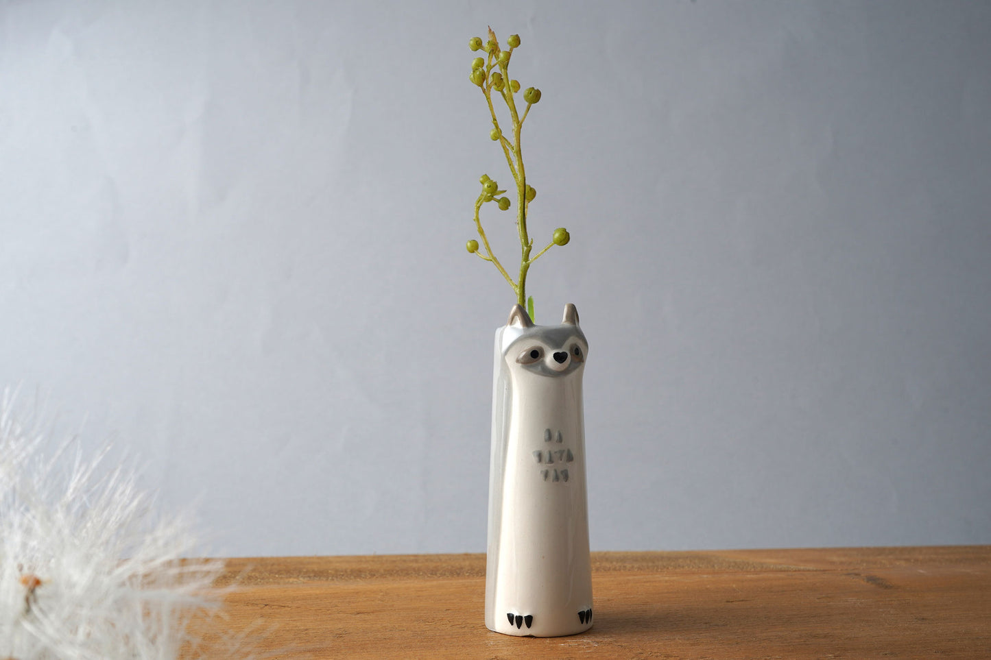 Send With Love Racoon Bud Vase | Homeware | Home Decor | Single Flower