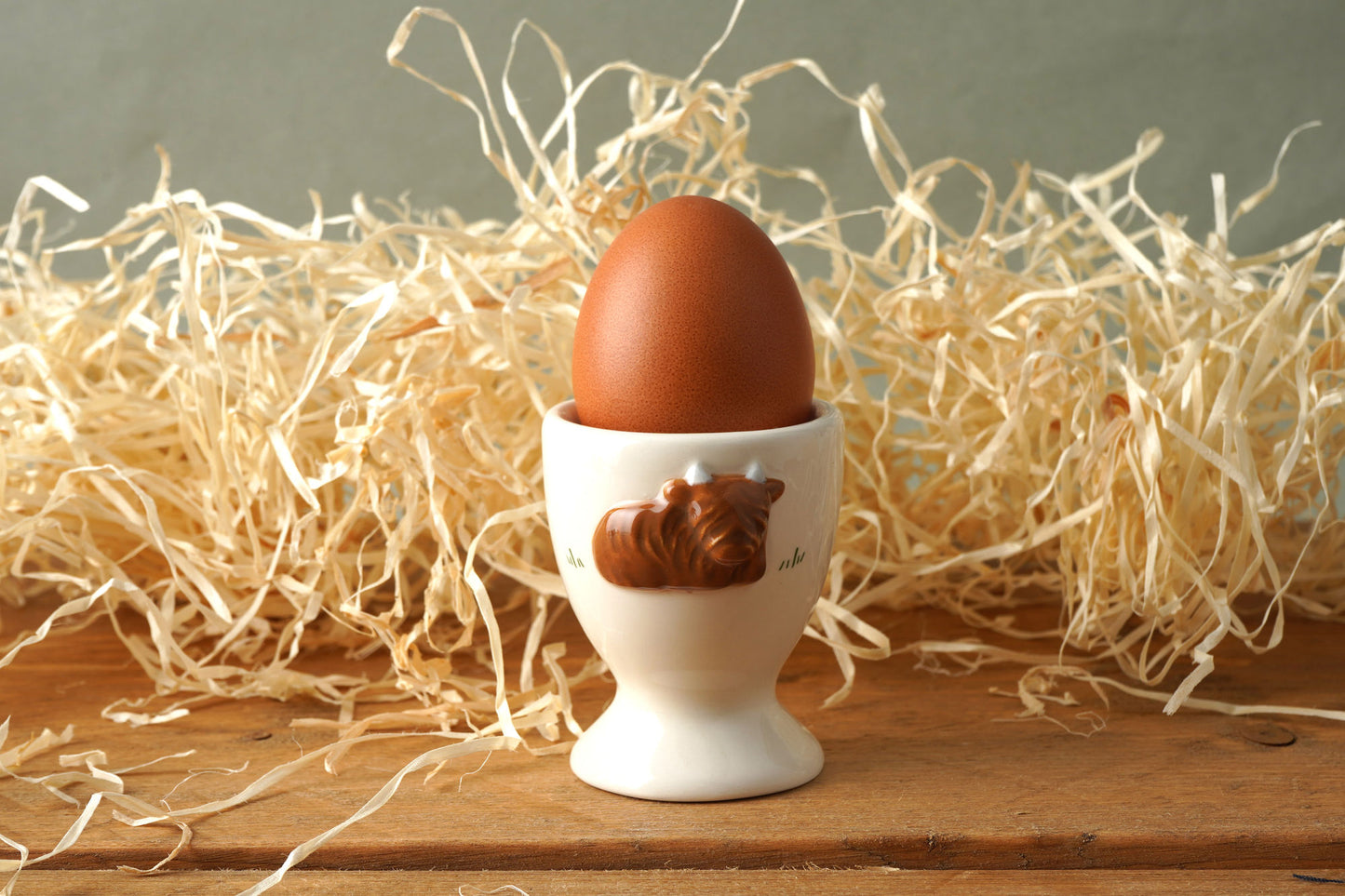 Bramble Farm Highland Cow Egg Cup In Gift Box | Kitchenware | Homeware