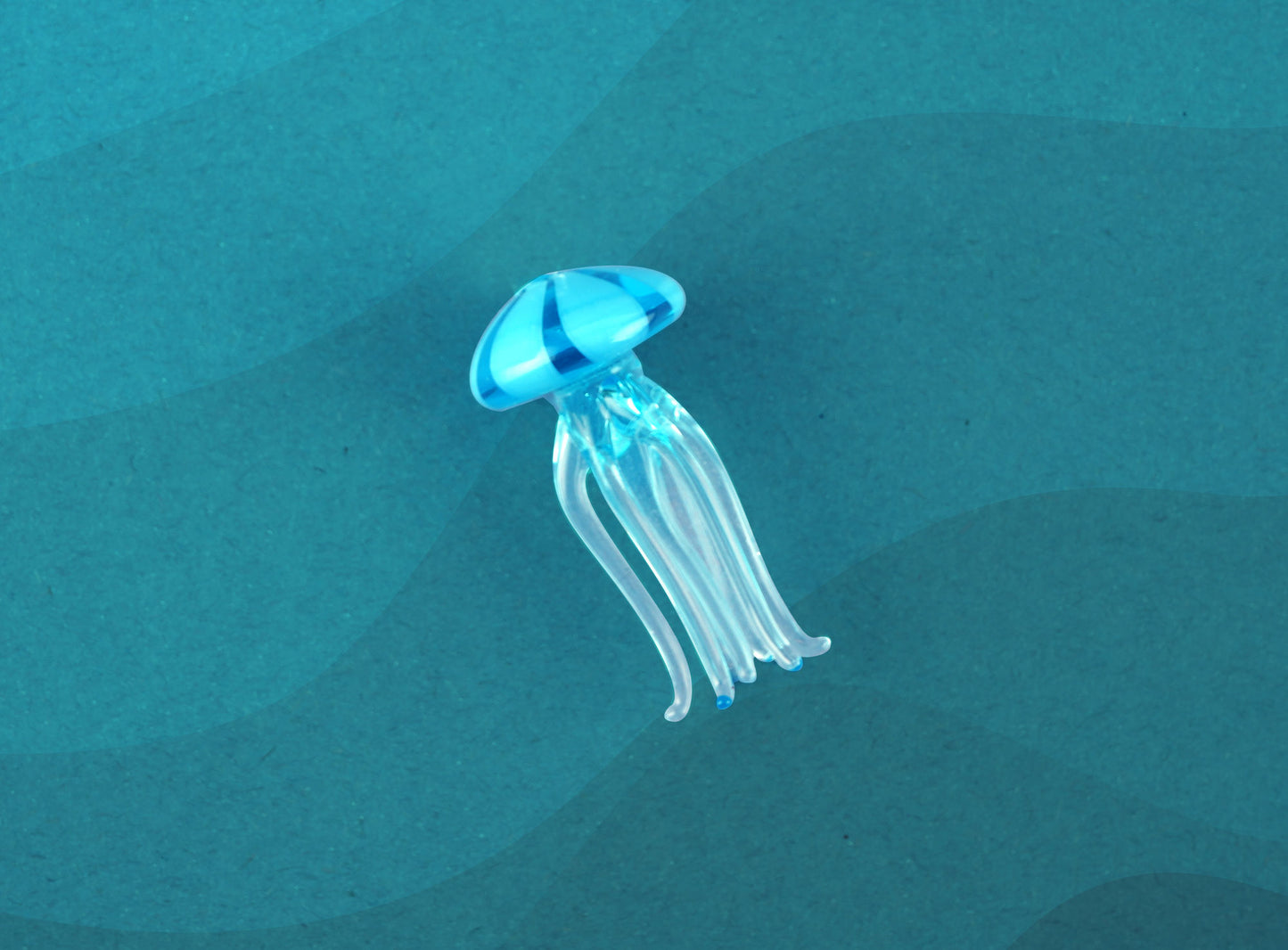 Glass Jellyfish In Gift Box • Decoration • Ornament • Collectable • Gift For Home • Home Decor