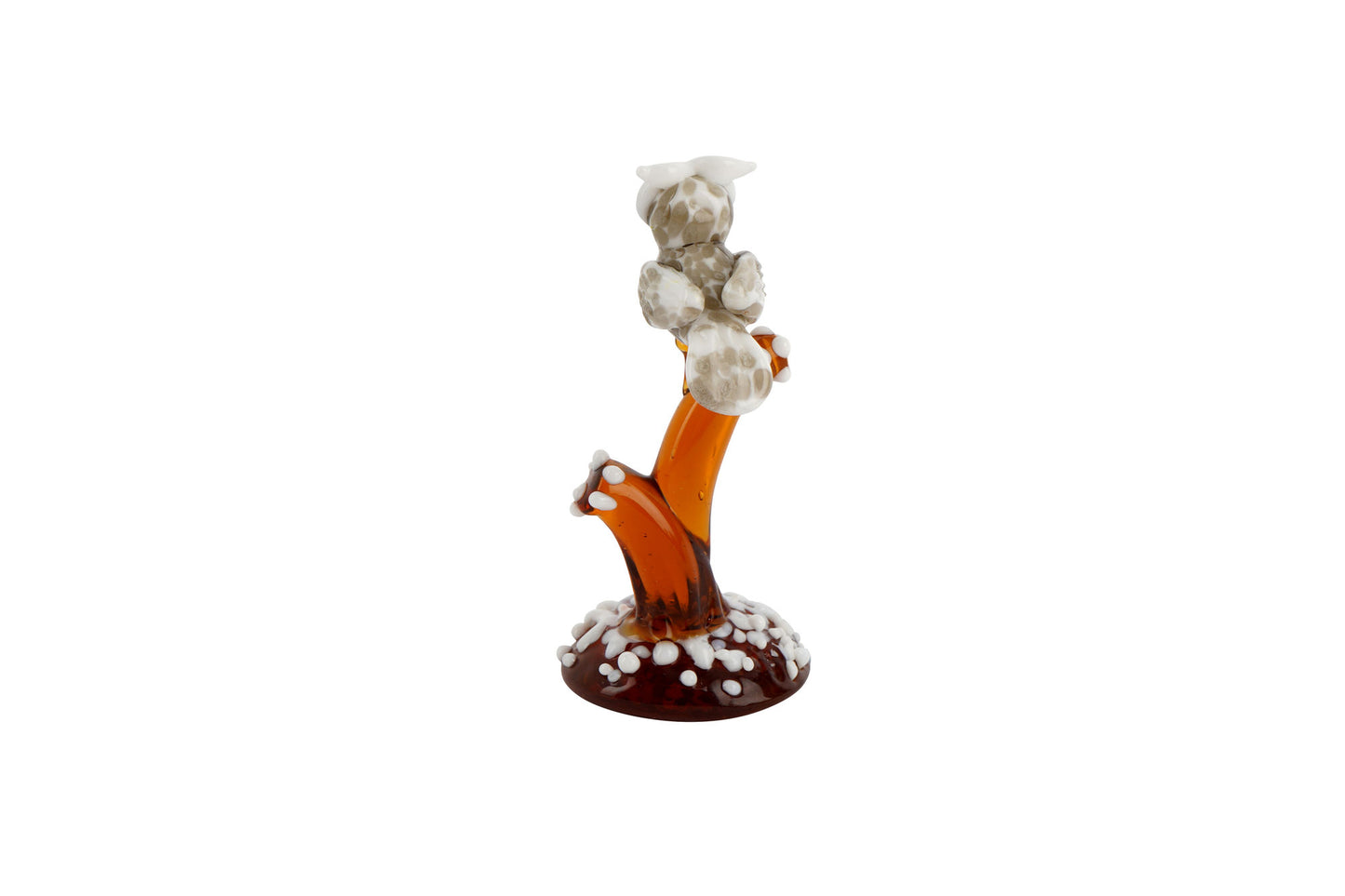 Artisan Glass Owl In Tree In Gift Box | Collectable | Glass Animal | Home Decor