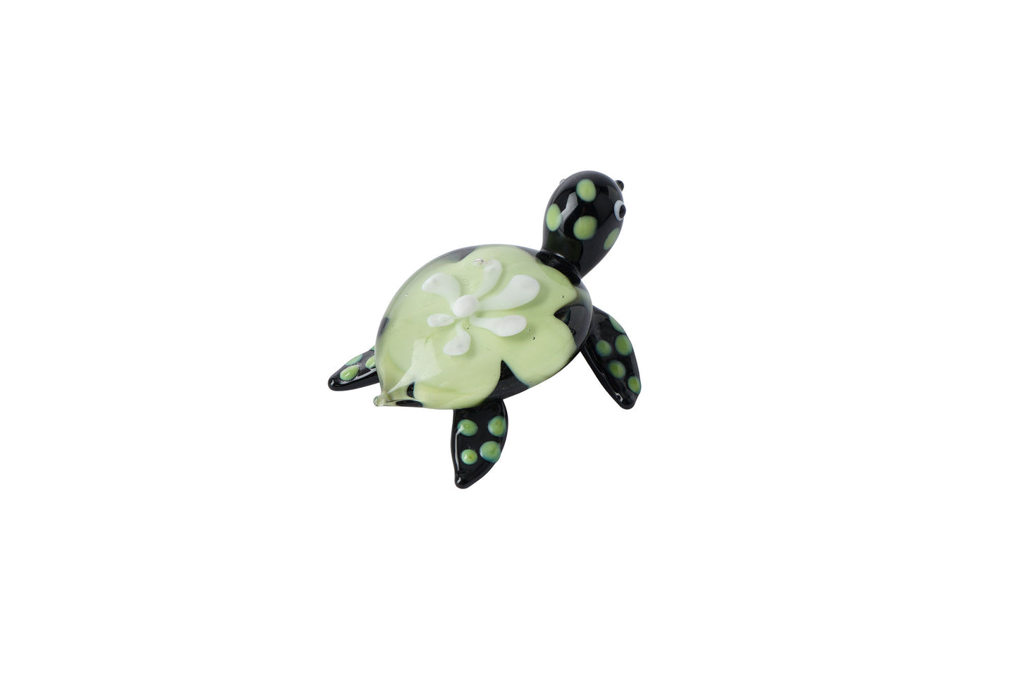 Green Glass Turtle In Gift Box • Decoration • Ornament • Collectable • Gift For Home • Home Decor