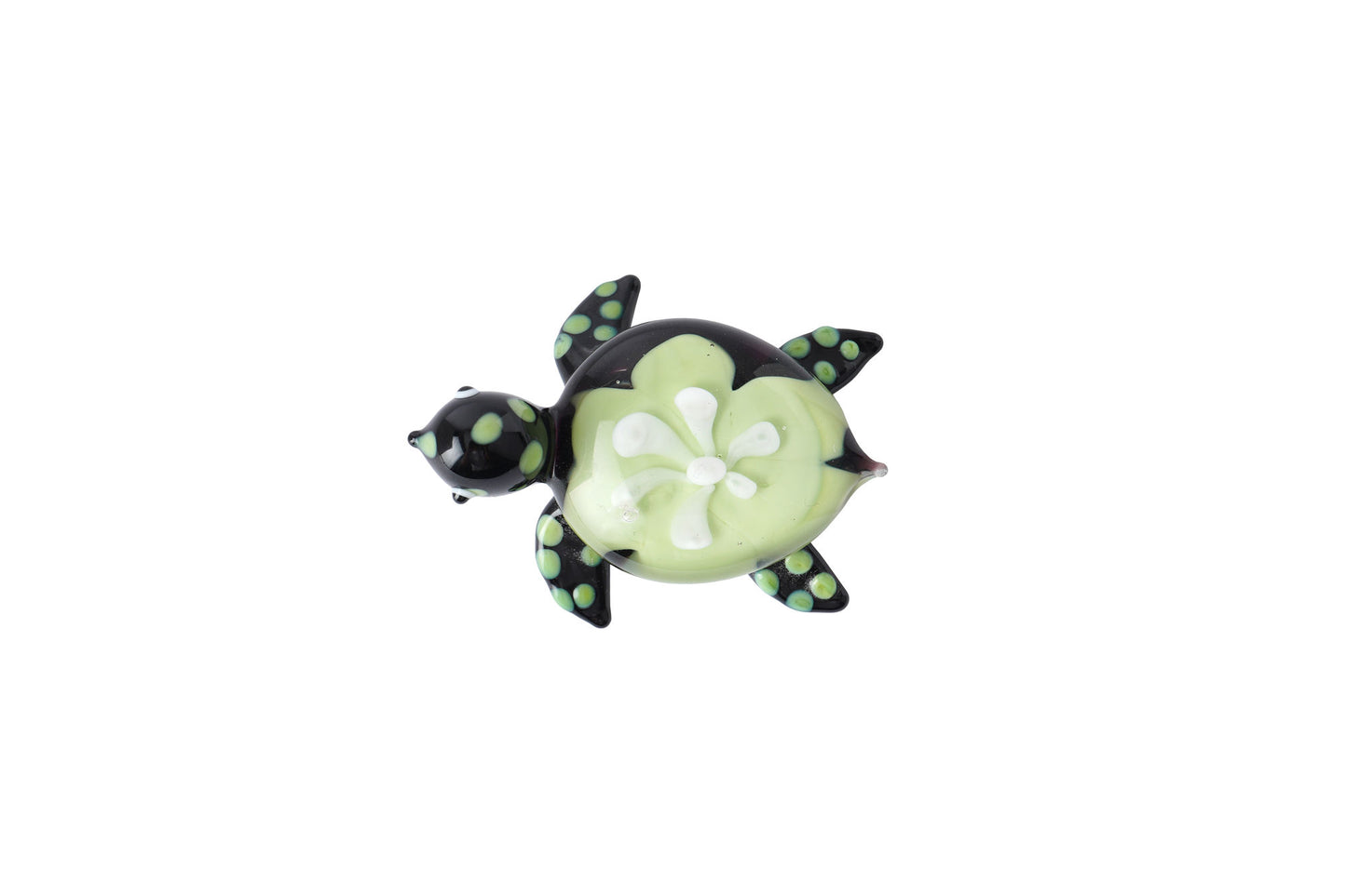 Green Glass Turtle In Gift Box • Decoration • Ornament • Collectable • Gift For Home • Home Decor