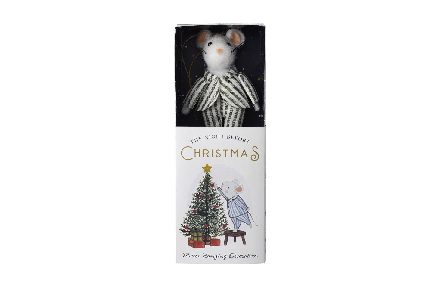 Little Bear Co. 'The Night Before Christmas' Mouse Decoration | Tree Decoration | Festive Decoration | Mouse Decoration