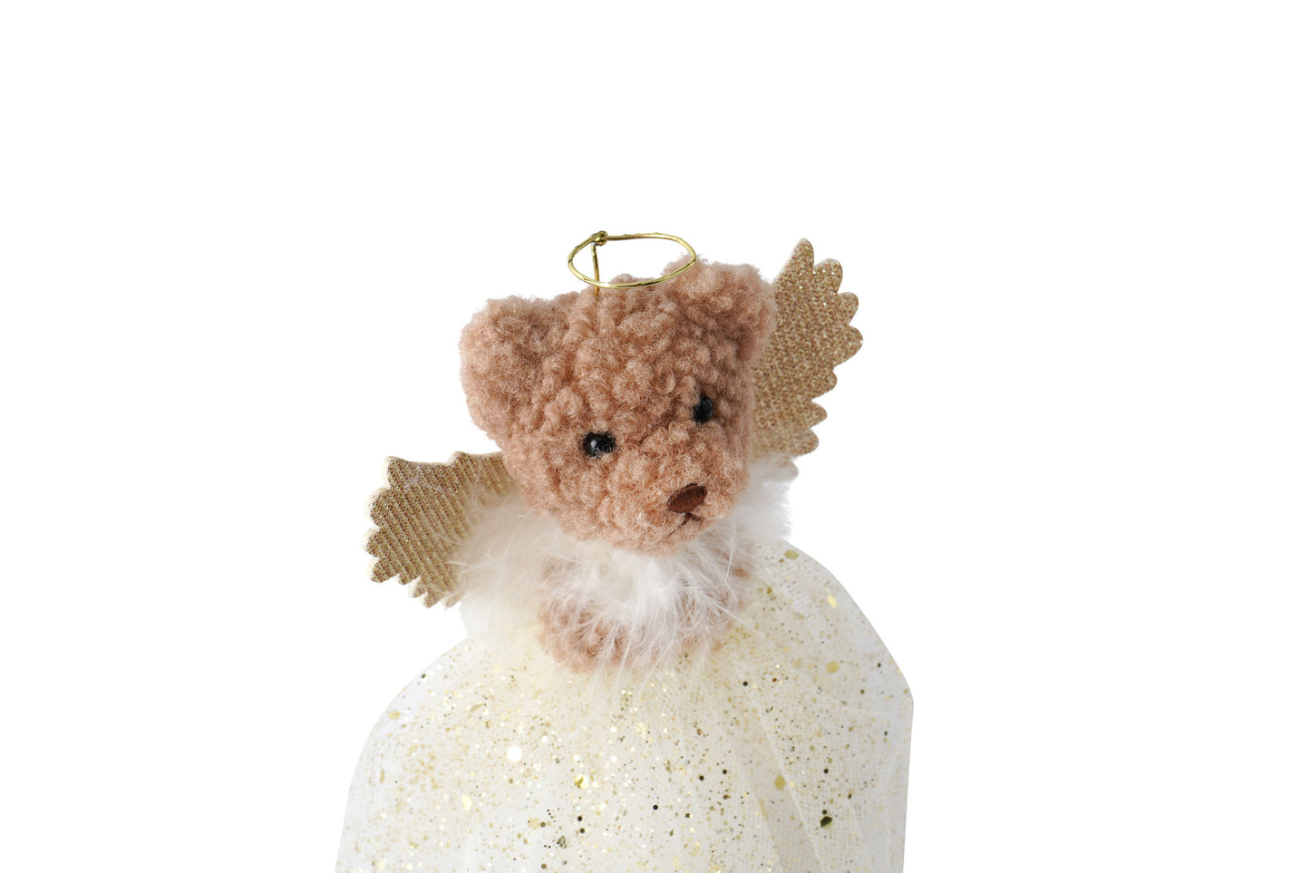Little Bear Co. Gold Teddy Bear Tree Topper | Tree Decoration | Festive Decoration | Teddy Bear