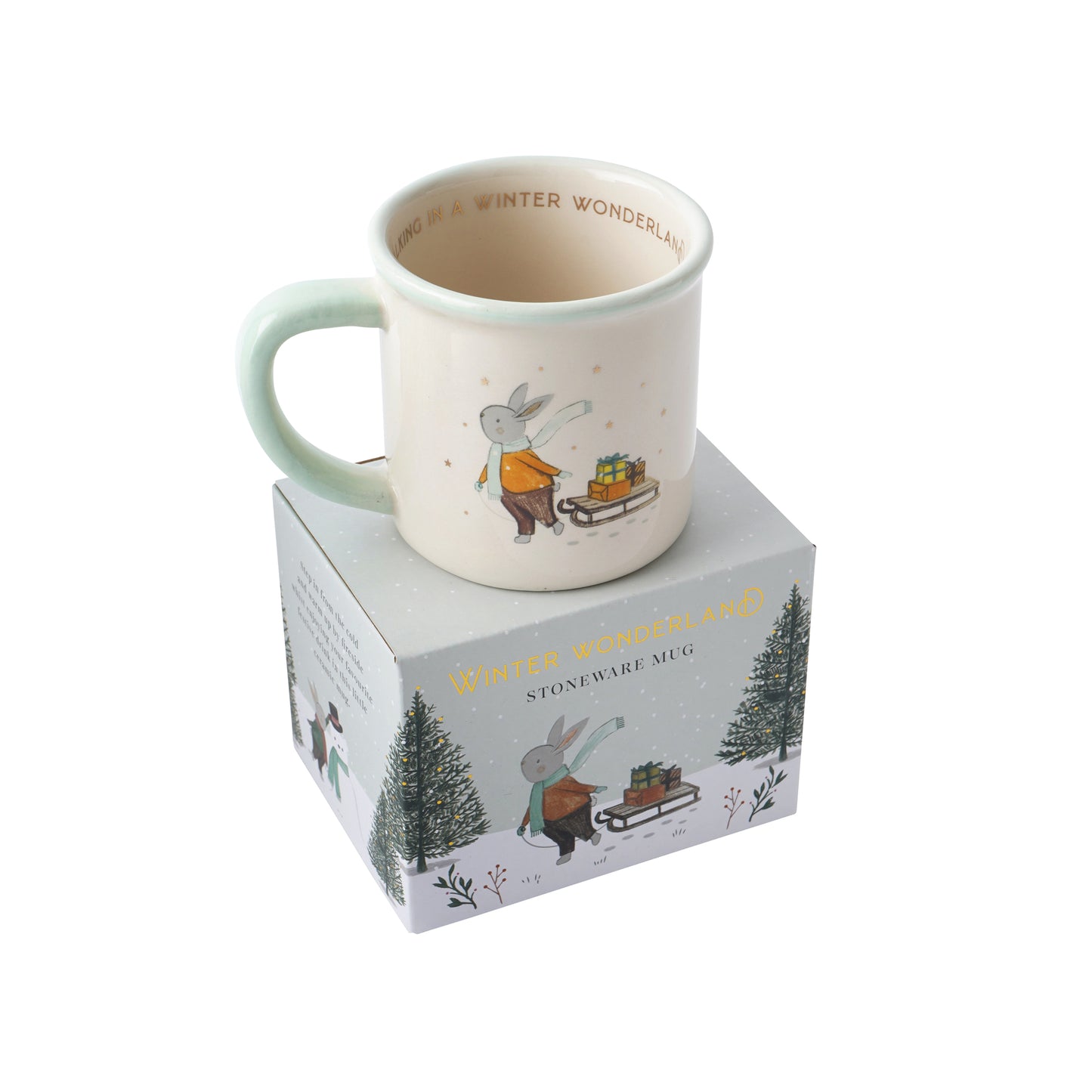 Little Bear Co. 'Winter Wonderland' Stoneware Mug | Includes Giftbox | Christmas Mug | Christmas Holiday Tableware