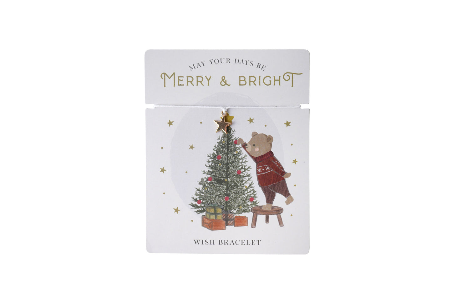 Christmas Star Wish Bracelet With Gift Writing Letter Card | Jewellery | Little Bear Company | Ladies | Girls | Gift