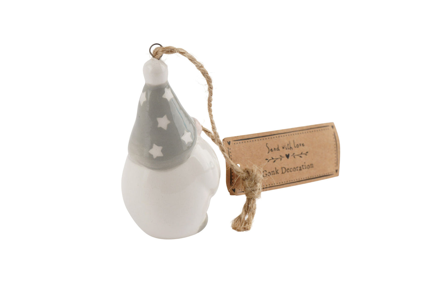 Gonk Ceramic Hanging Decoration | Festive | Nordic | Tree Decoration | Christmas