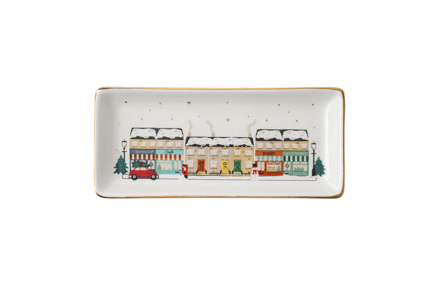 Winter Robin Christmas Ceramic Tray
