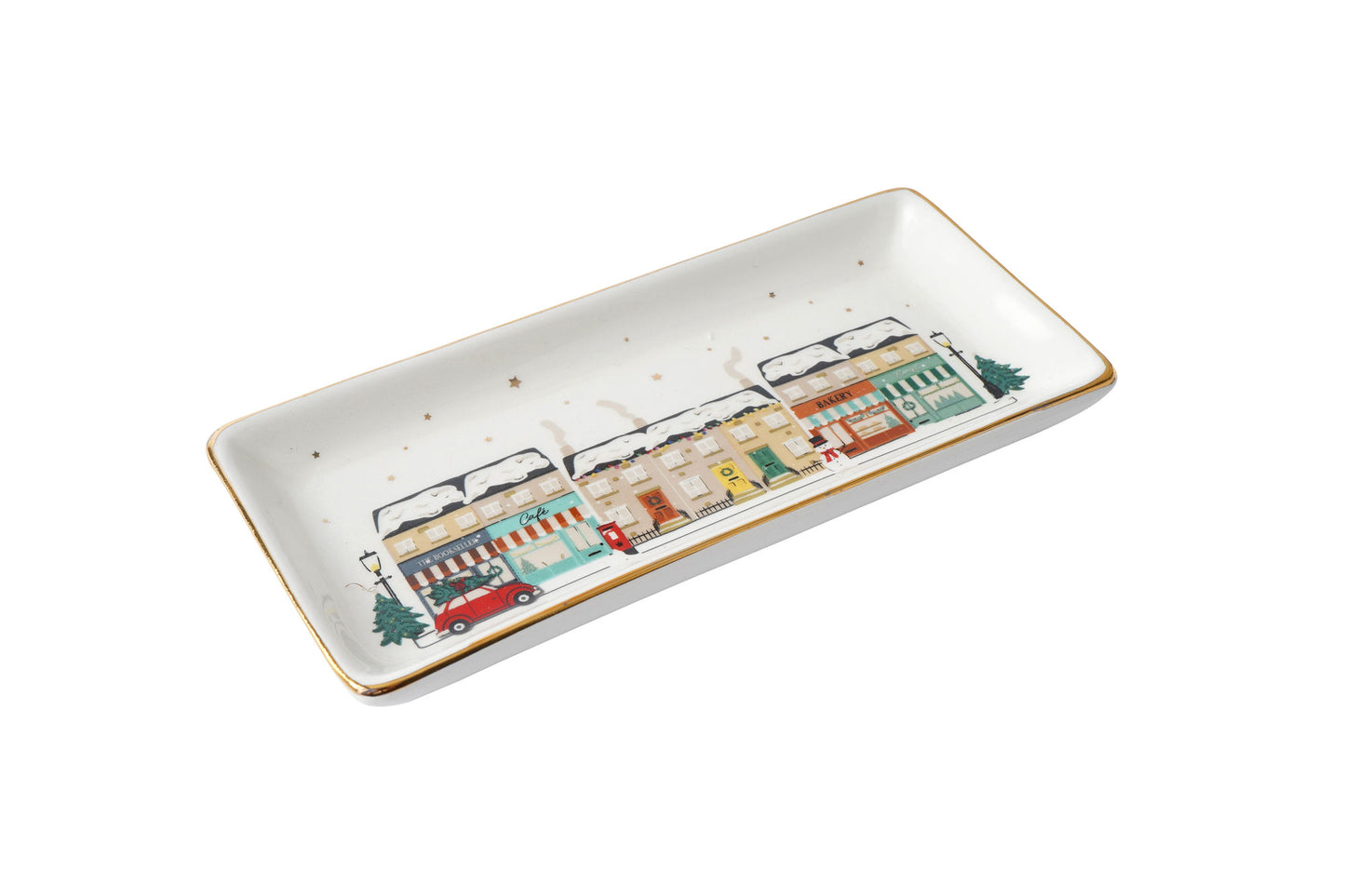 Winter Robin Christmas Ceramic Tray