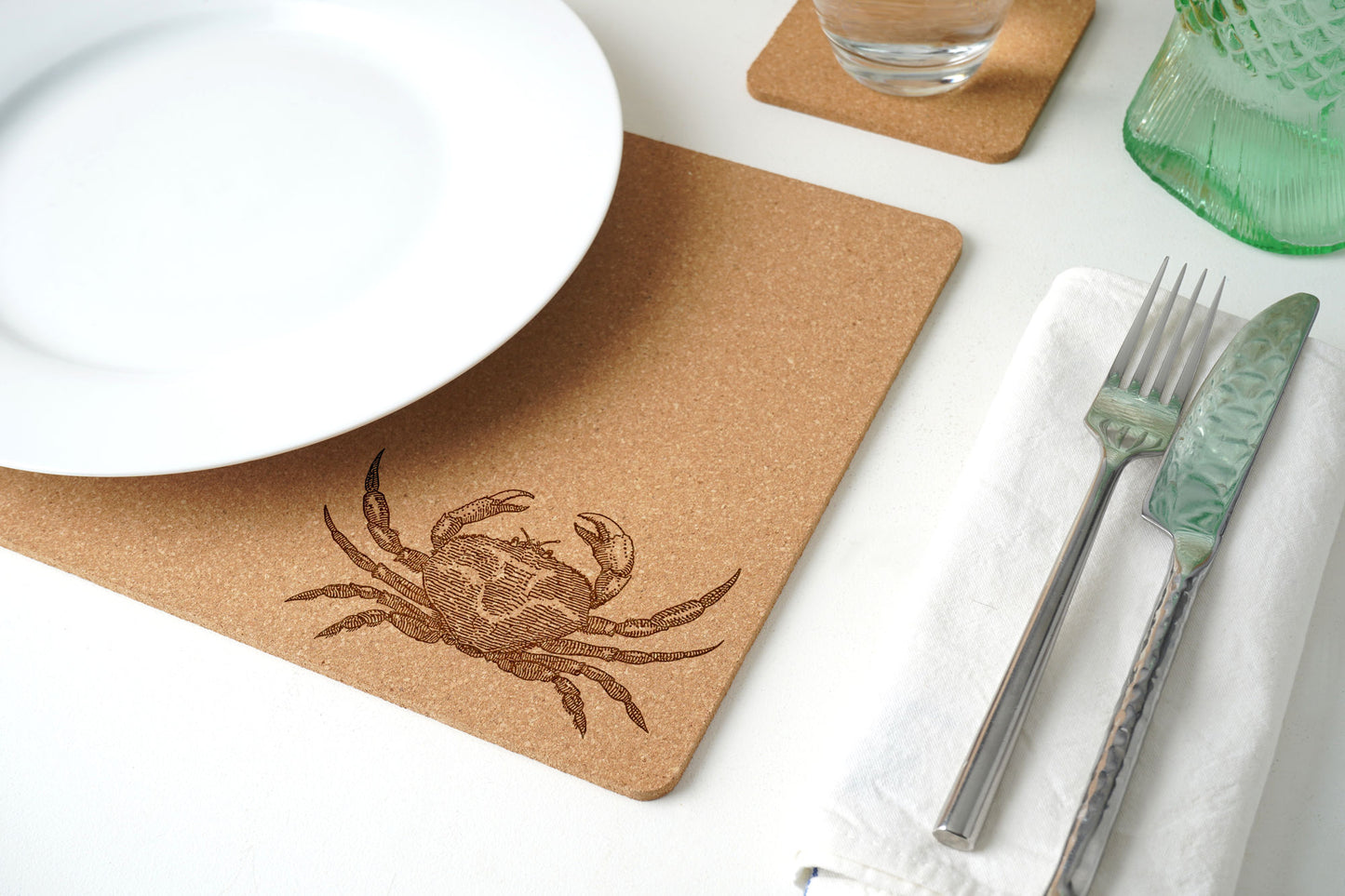 Cork Placemat - Crab Design | Tableware | Homeware | Home Decor | Nautical