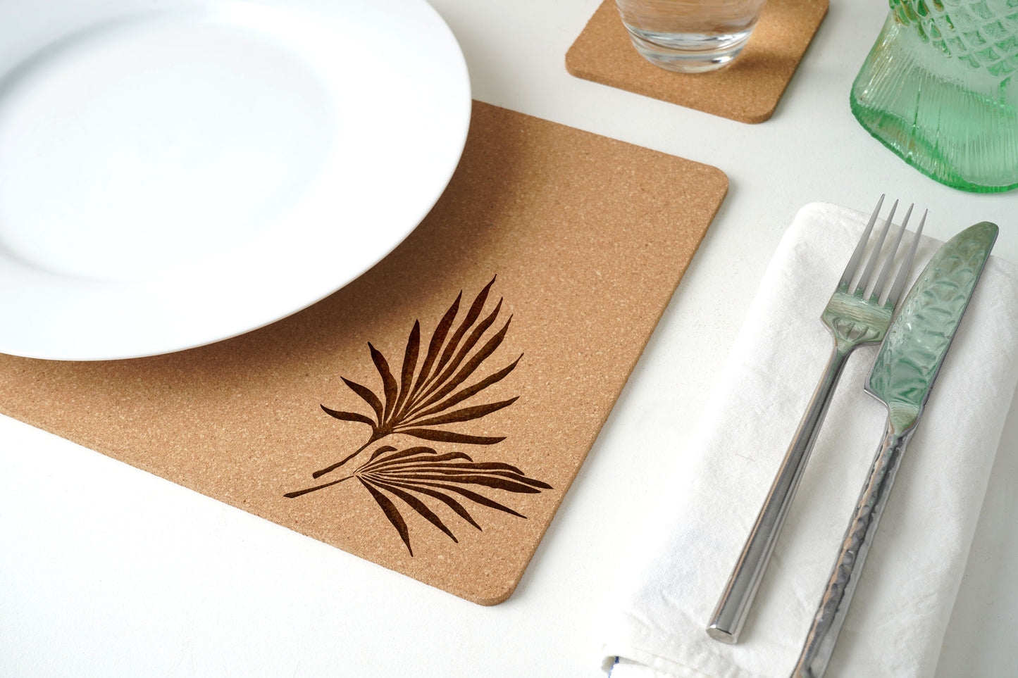Cork Placemat - Palm Design | Tableware | Homeware | Home Decor | Nautical