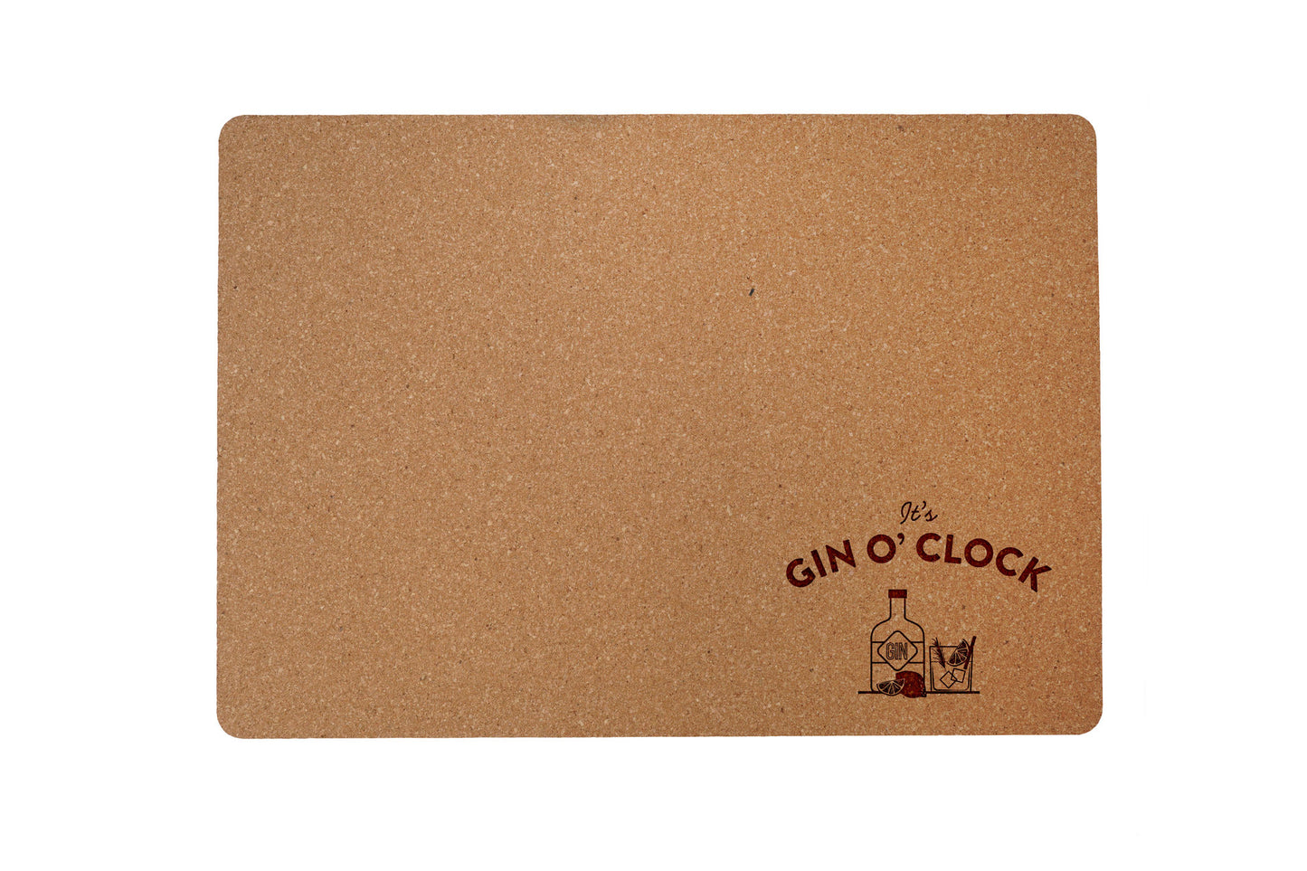Cork Placemat - 'It's Gin O' Clock' | Tableware | Homeware | Home Decor