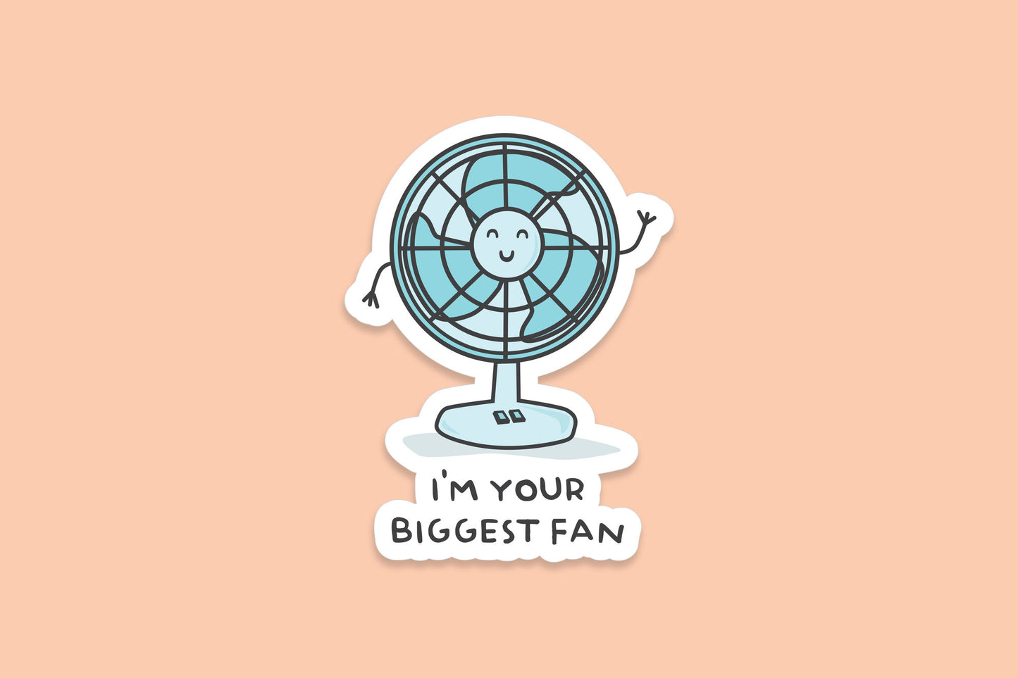 Pack of 3 | 'I'm Your Biggest Fan' | Novelty Sticker | Laptop | Notebook | Phone | Planner | Bottle | Scrapbook | Funny | Pun Sticker