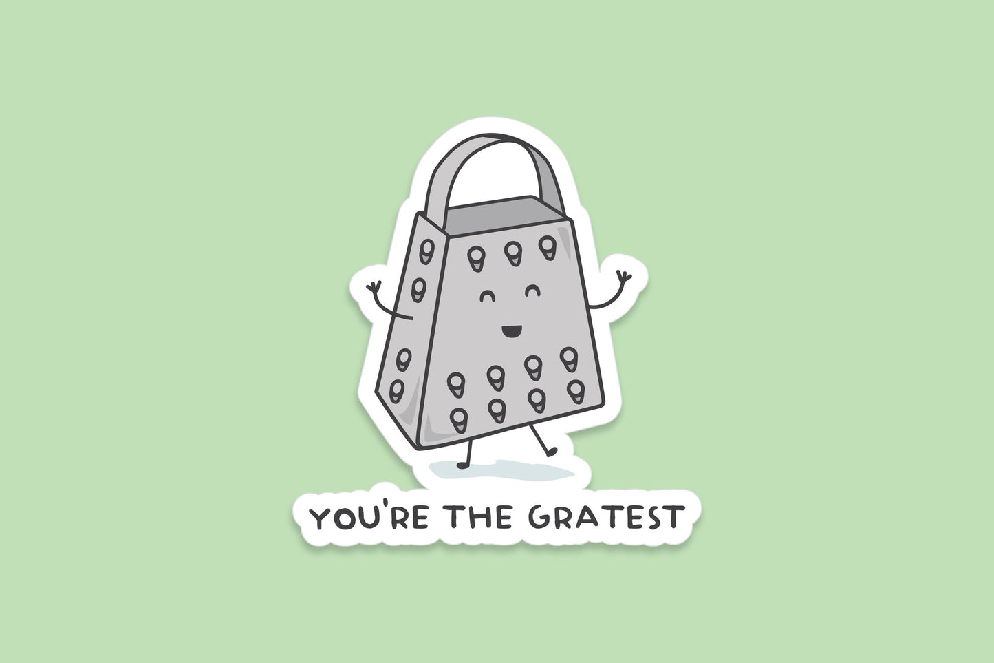 Pack of 3 | 'You're The Gratest' | Novelty Sticker | Laptop | Notebook | Phone | Planner | Bottle | Scrapbook | Funny | Pun Sticker