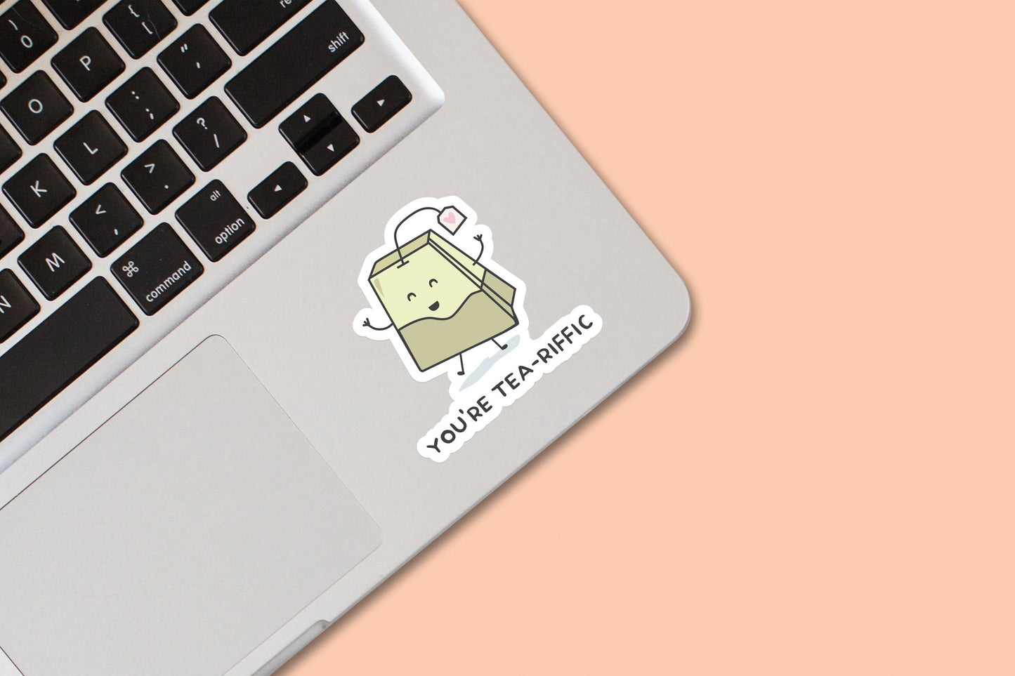 Pack of 3 | 'You're Tea-Riffic' | Novelty Sticker | Laptop | Notebook | Phone | Planner | Bottle | Scrapbook | Funny | Pun Sticker