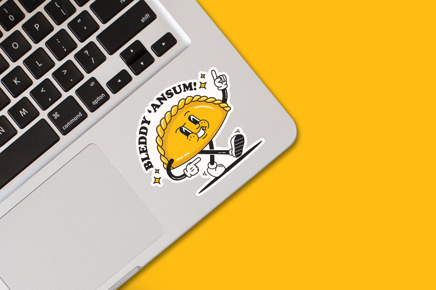 Pack of 3 | Paddy The Pasty 'Bleddy Ansum' Sticker | Novelty Sticker | Laptop | Notebook | Phone | Planner | Bottle | Scrapbook | Pun