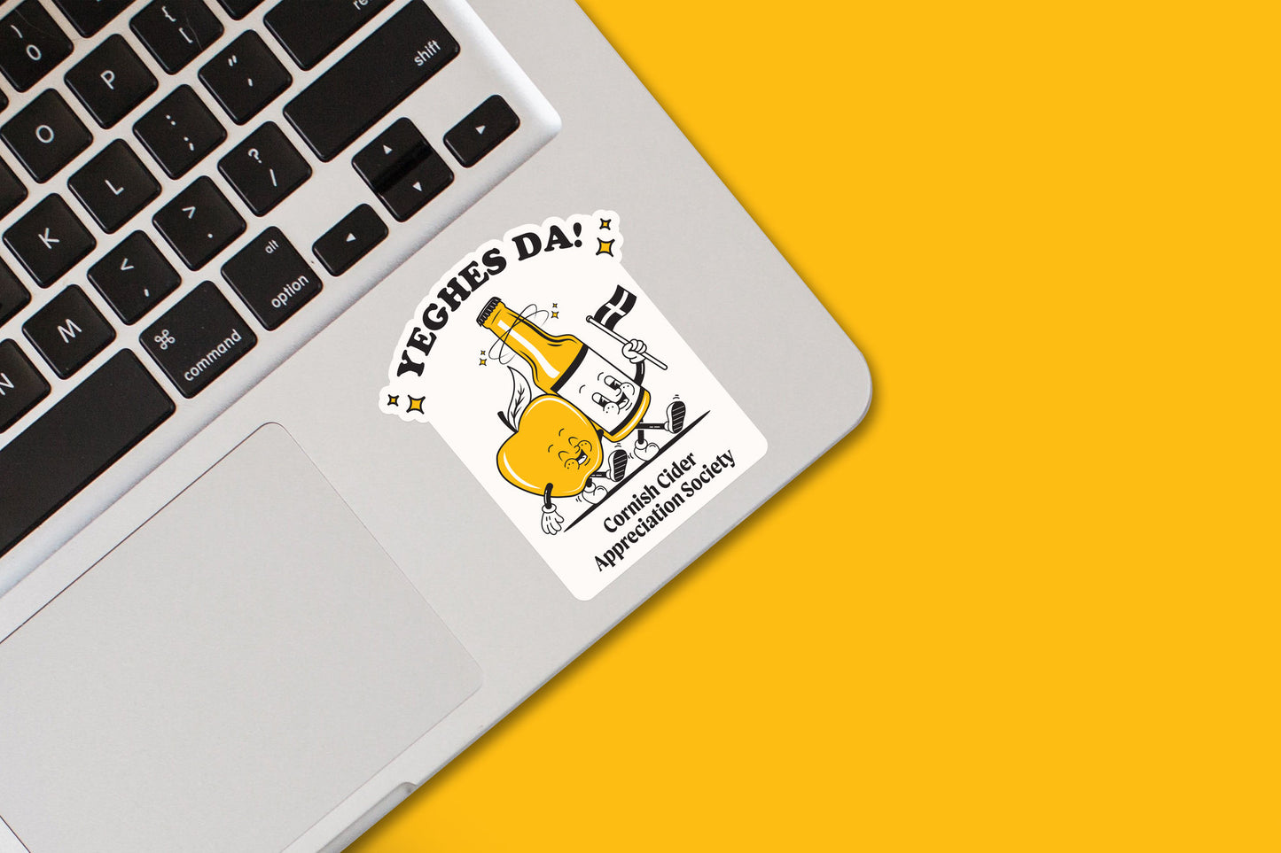 Pack of 3 | 'Yeghes Da' Cornish Cider Sticker | Novelty Sticker | Laptop | Notebook | Phone | Planner | Bottle | Scrapbook | Pun Sticker