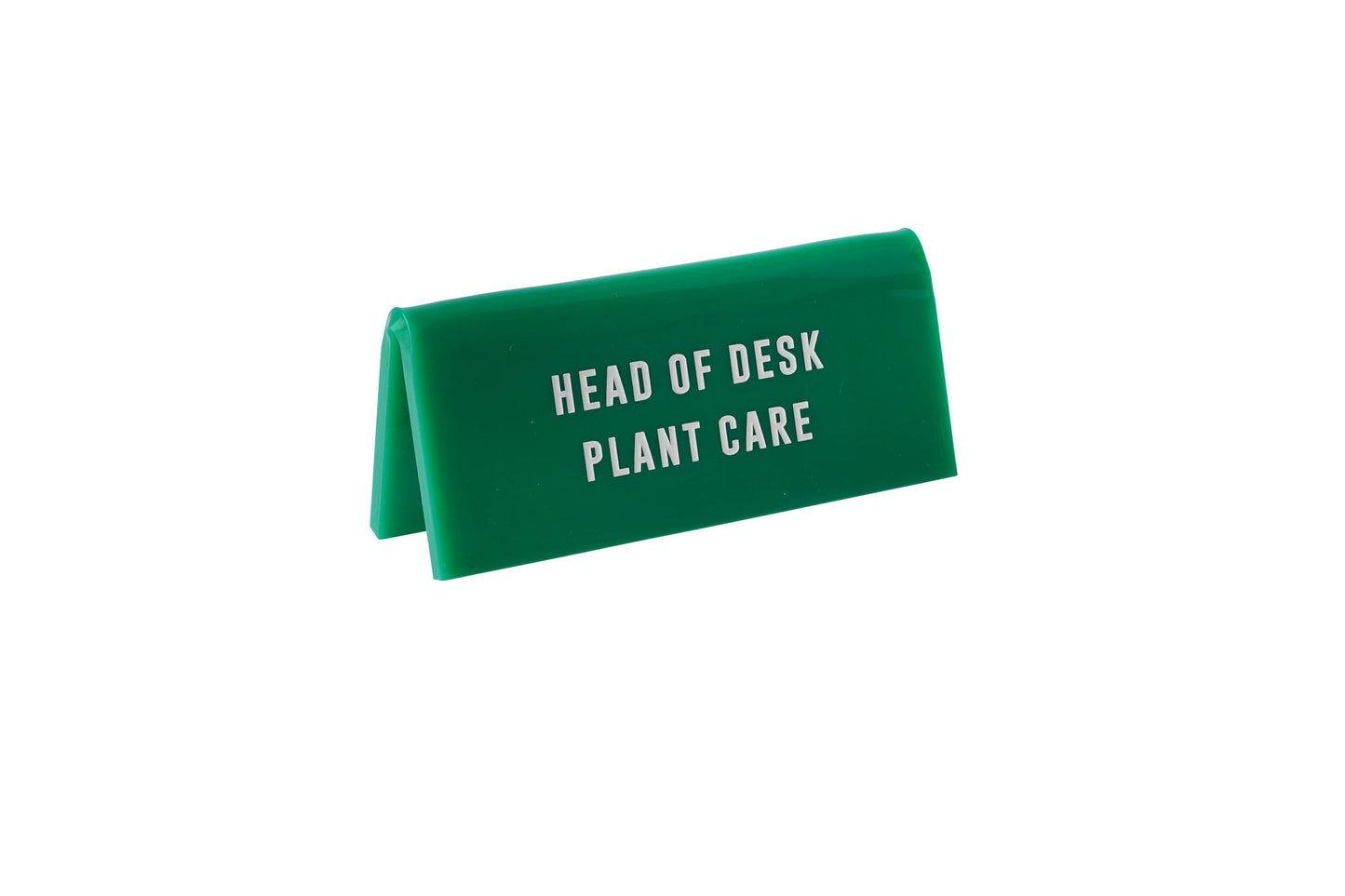 Green Acrylic Desk Sign | 'Head Of Desk Plant Care' | Office | Desk Sign