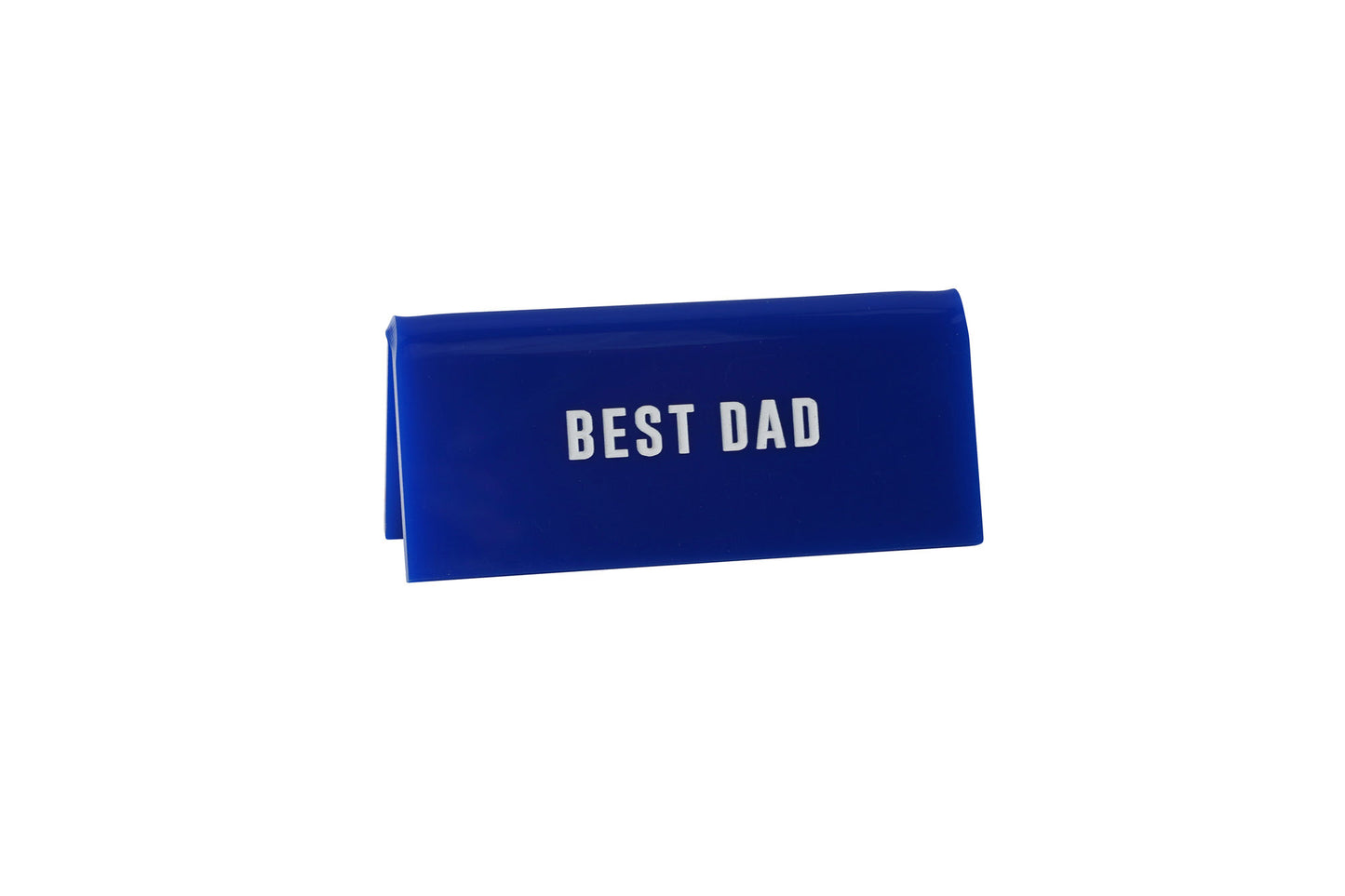 Best Dad Blue Acrylic Desk Sign | Office Gift