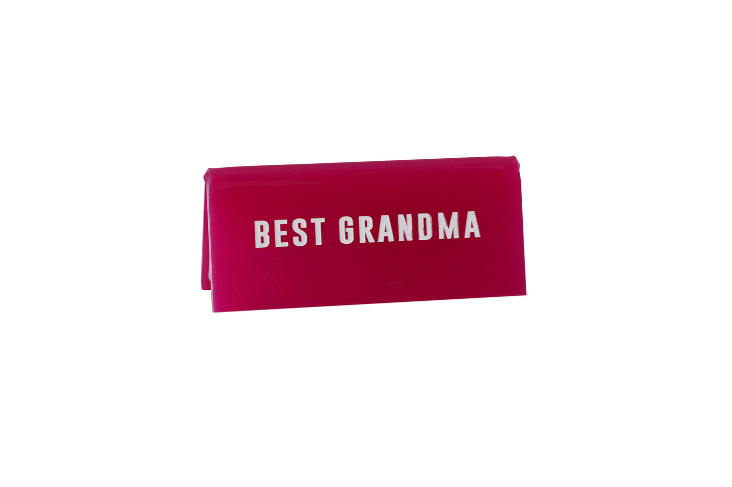 Pink Acrylic Desk Sign | 'Best Grandma' | Office | Desk Sign