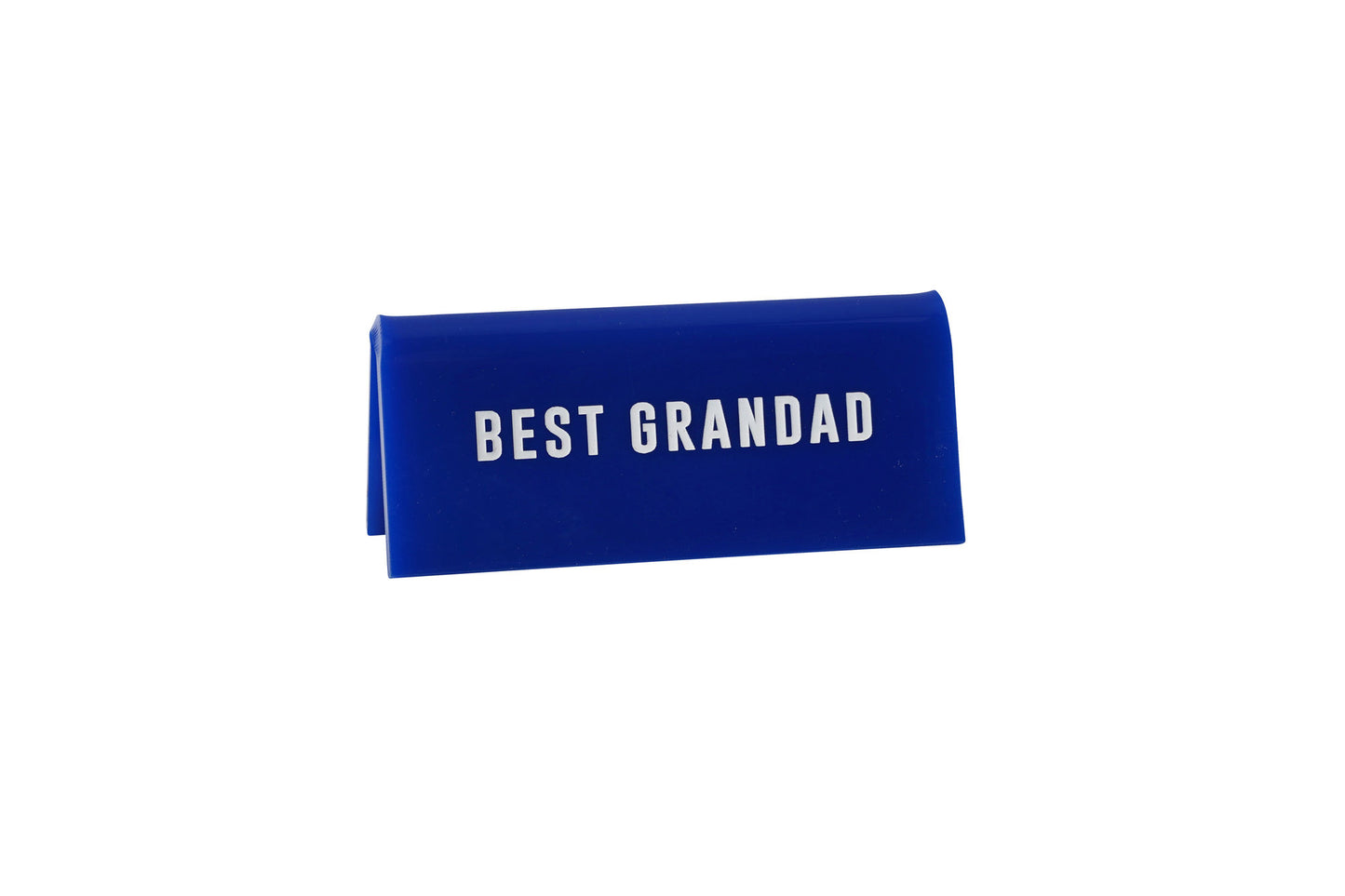 Blue Acrylic Desk Sign | 'Best Grandad' | Office | Desk Sign