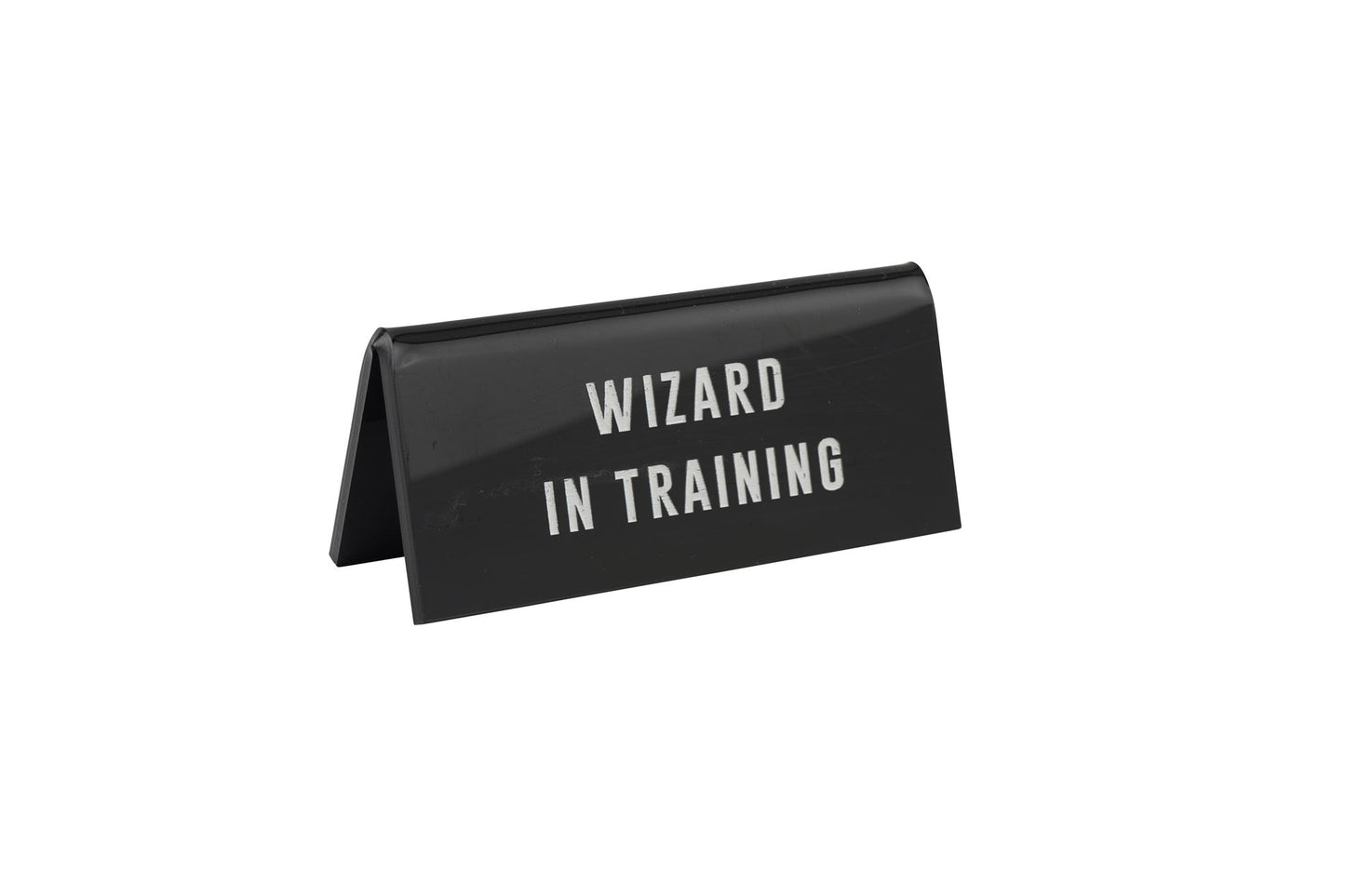 Black Acrylic Desk Sign 'Wizard In Training'