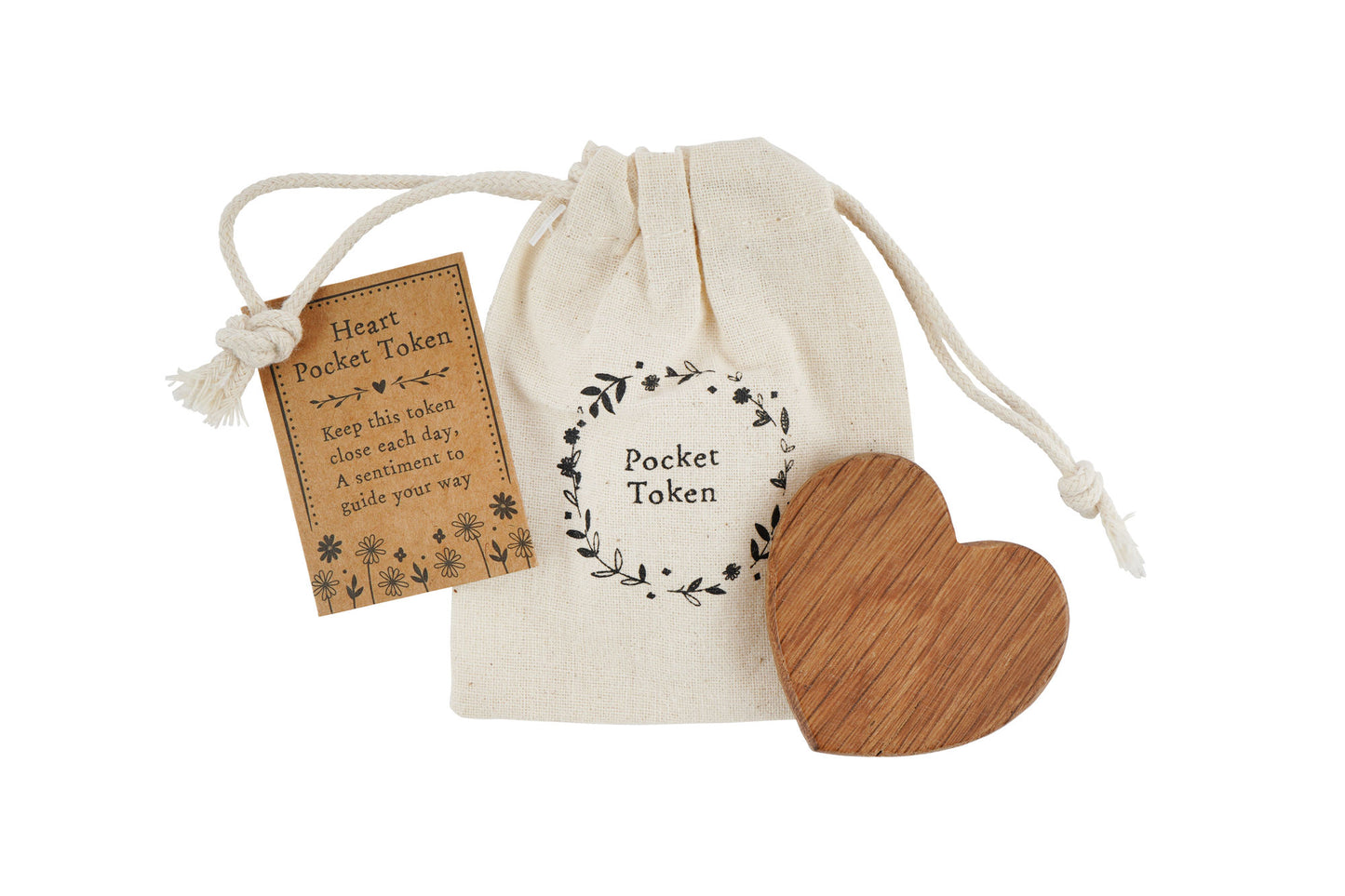 Send With Love Wooden Heart Token | Gift Bag | Keepsake | Sentiment
