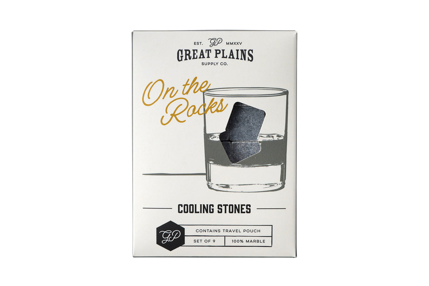 Great Plains Set Of 9 Cooling Stones | Bar Accessory | Drink Accessory | Barware | Fathers Day