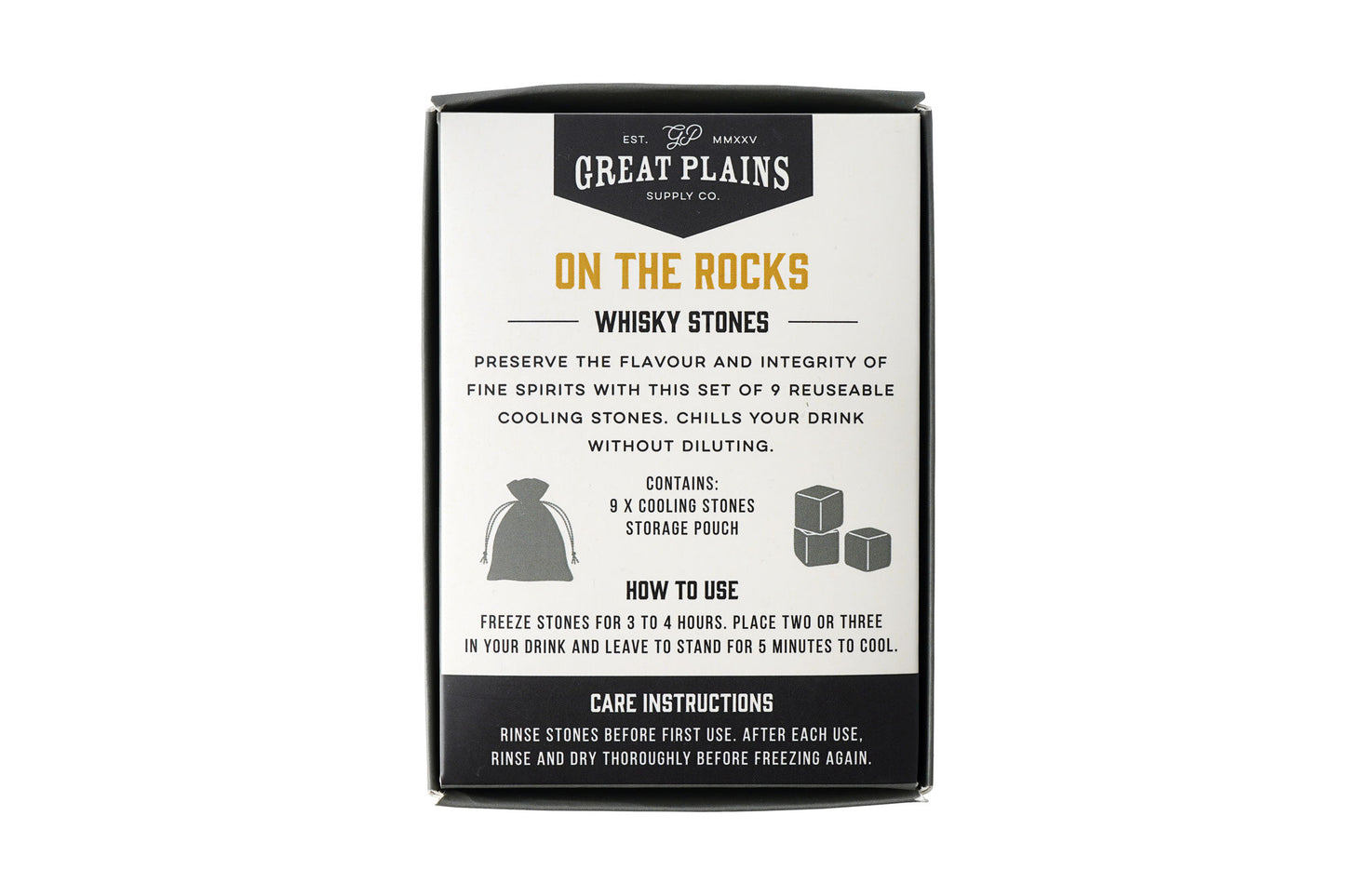 Great Plains Set Of 9 Cooling Stones | Bar Accessory | Drink Accessory | Barware | Fathers Day