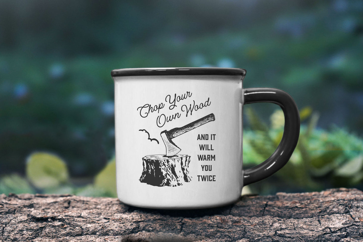 Stoneware Mug 'Chop Your Own Wood' In Gift Box | Homeware | Kitchenware | Novelty Mug