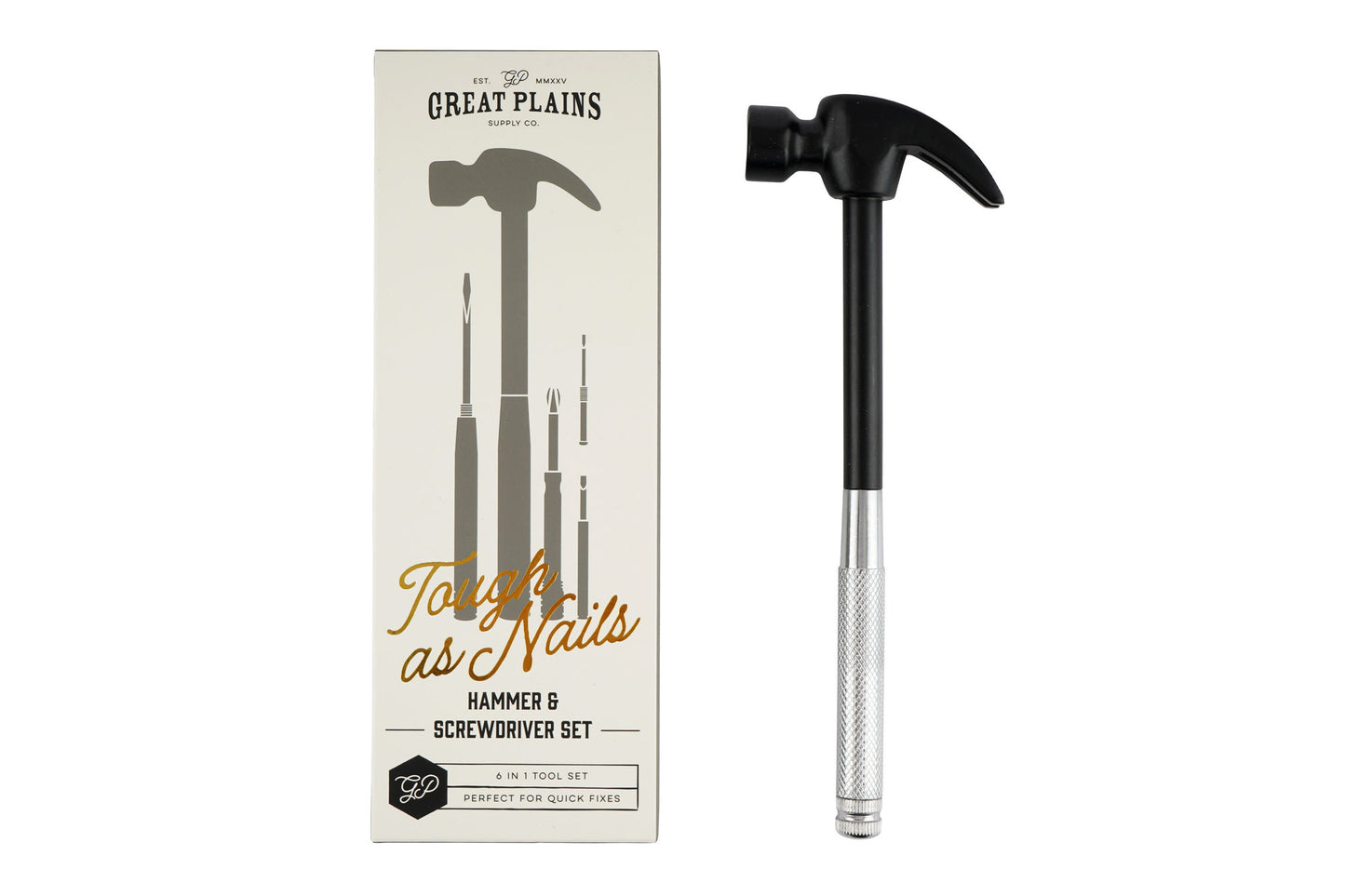 Great Plains 6 In 1 Hammer Screwdriver In Gift Box | Fathers Day | Novelty Hammer | Tool Hammer | Birthday Gift For Dad
