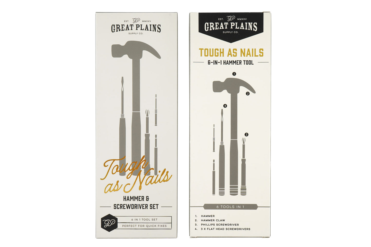 Great Plains 6 In 1 Hammer Screwdriver In Gift Box | Fathers Day | Novelty Hammer | Tool Hammer | Birthday Gift For Dad