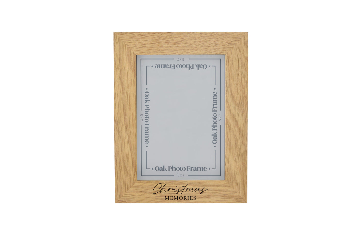 'Christmas Memories' 5x7 Oak Photo Frame