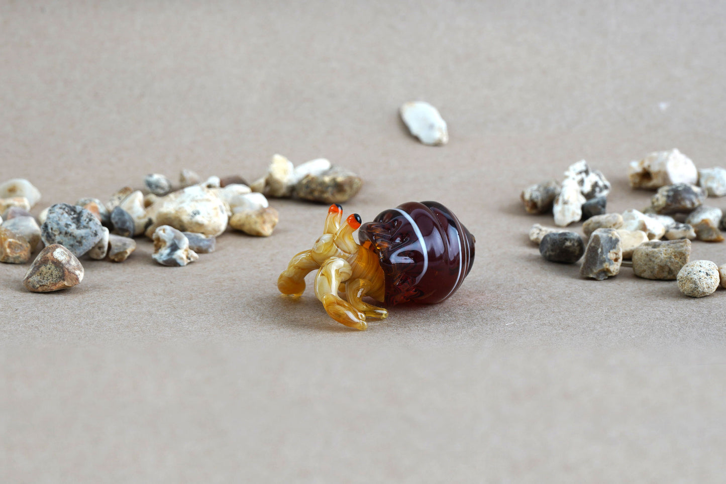 Glass Hermit Crab • Gift Box • Decoration • Ornament • Collectable • Gift For Home