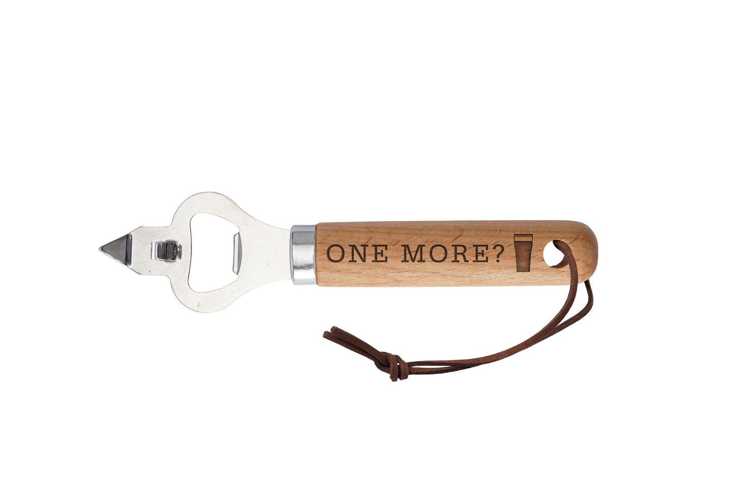 'One More' Wooden Bottle Opener
