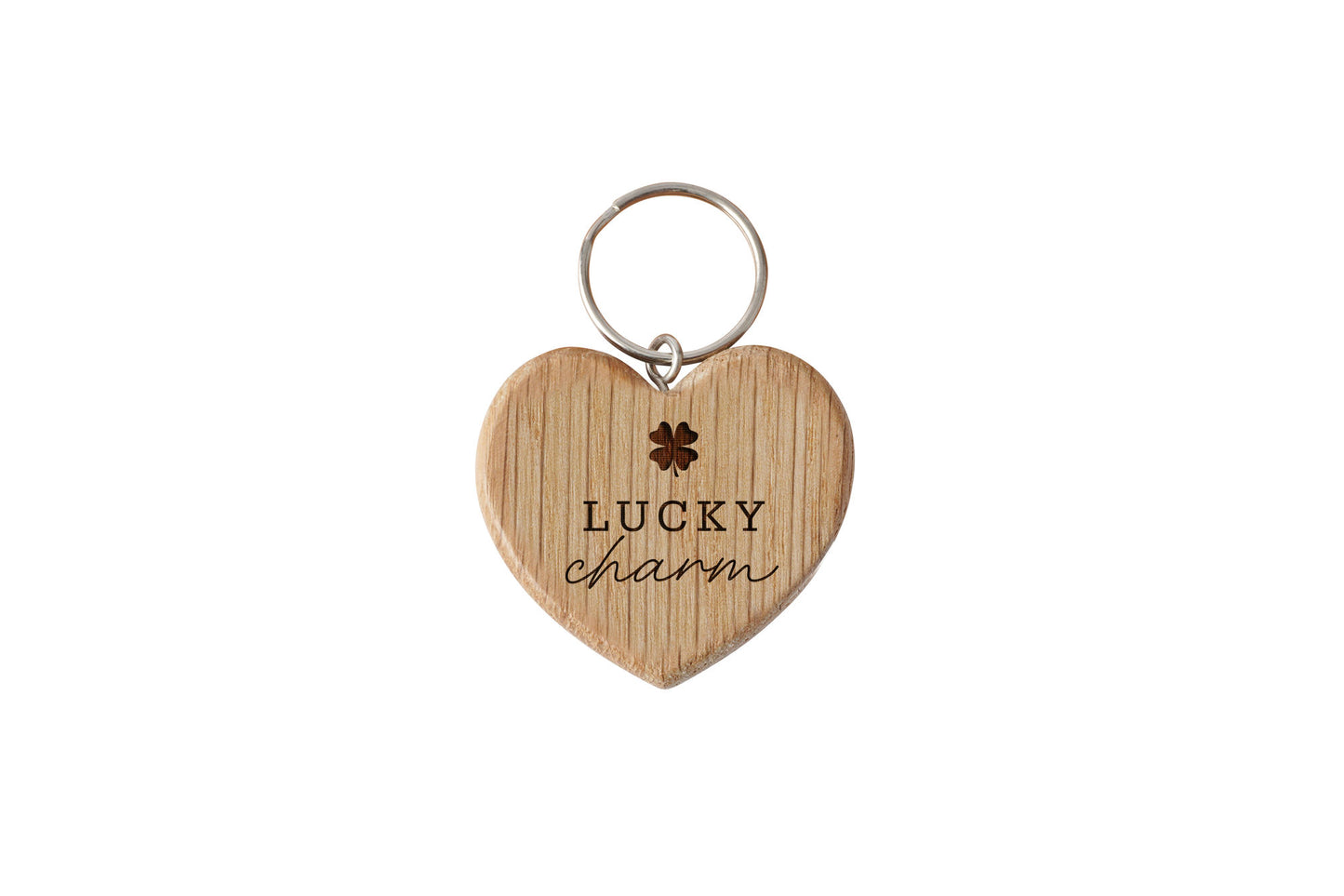 Oak Heart Keyring 'Lucky Charm' | Perfect Gift | House Keys | Novelty | Luck Of The Irish | Irish Gift