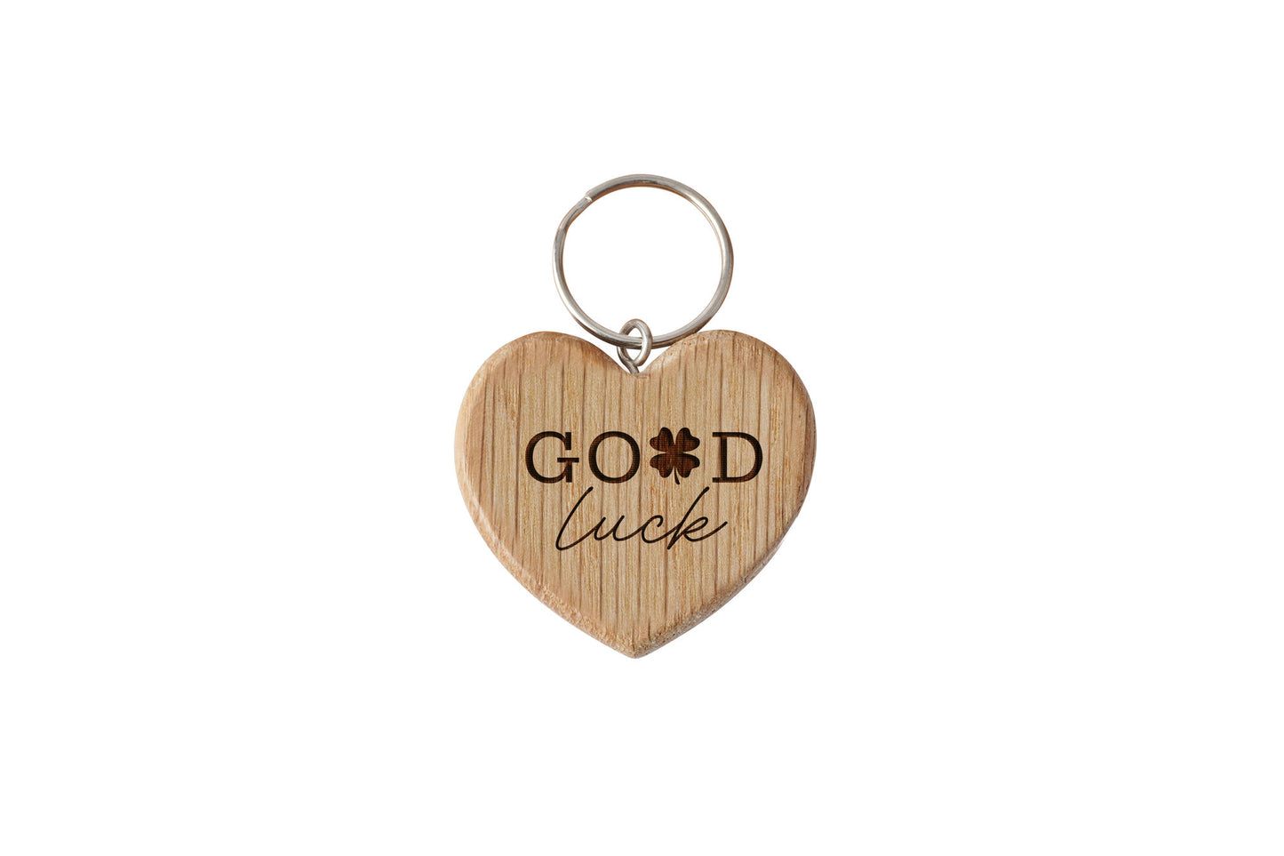 Oak Heart Keyring 'Good Luck' | Perfect Gift | House Keys | Novelty | Luck Of The Irish | Irish Gift
