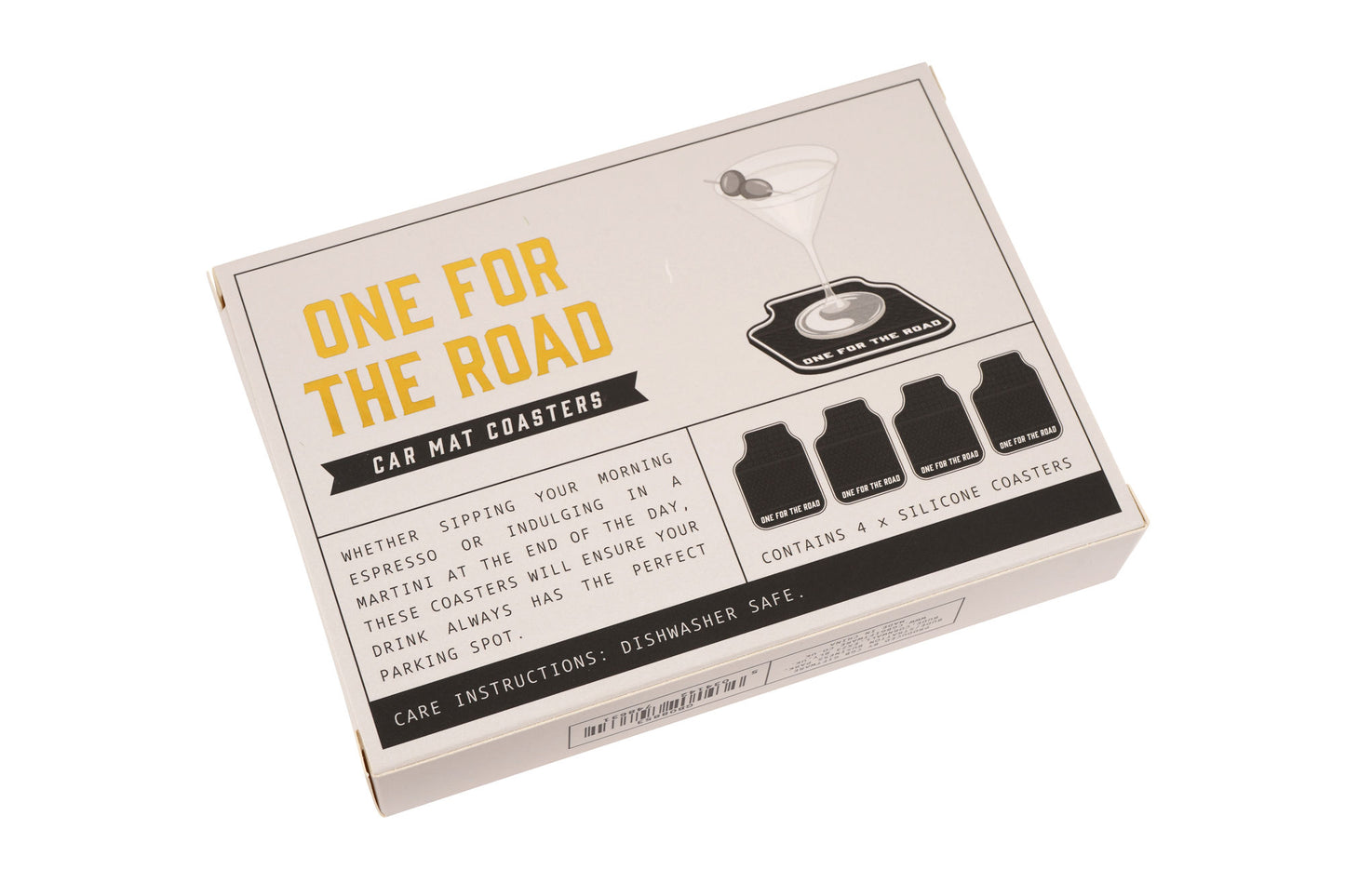Dapper Chap Set Of 4 Car Mat Coasters | Gift Box | Silcone Coasters | Fathers Day | Mothers Day
