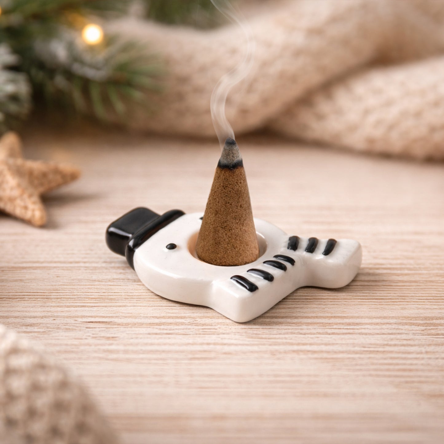 Send With Love Snowman Incense Cone Holder | In Gift Box | Festive | Home Decor