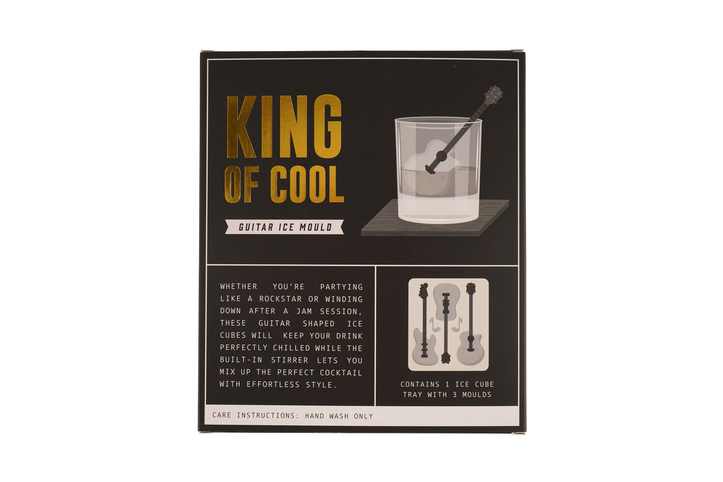 Dapper Chap Set Of 3 Guitar Ice Moulds | In Gift Box | Barware | Gift Boxed | Drink Accessory