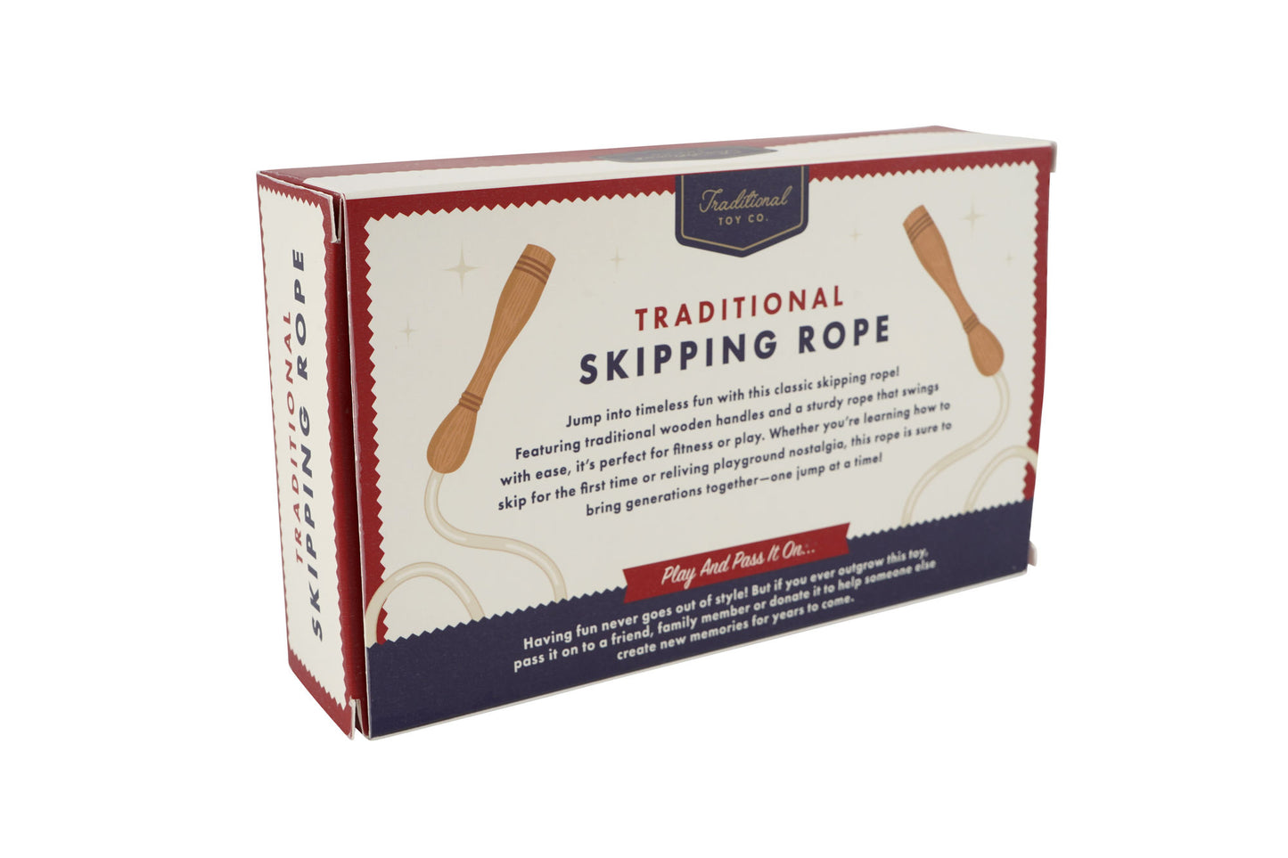 Traditional Toy Co. Wooden Skipping Rope | Gift Boxed | Outside Play | Exercise