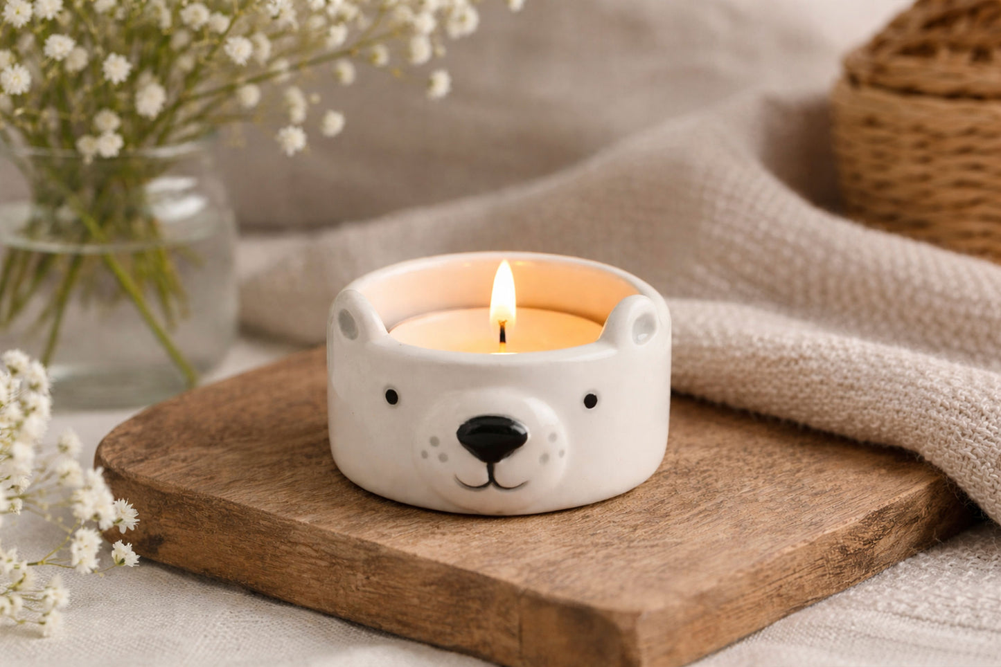 Send With Love Bear Tealight Holder | In Gift Box | Home Decor | Homeware