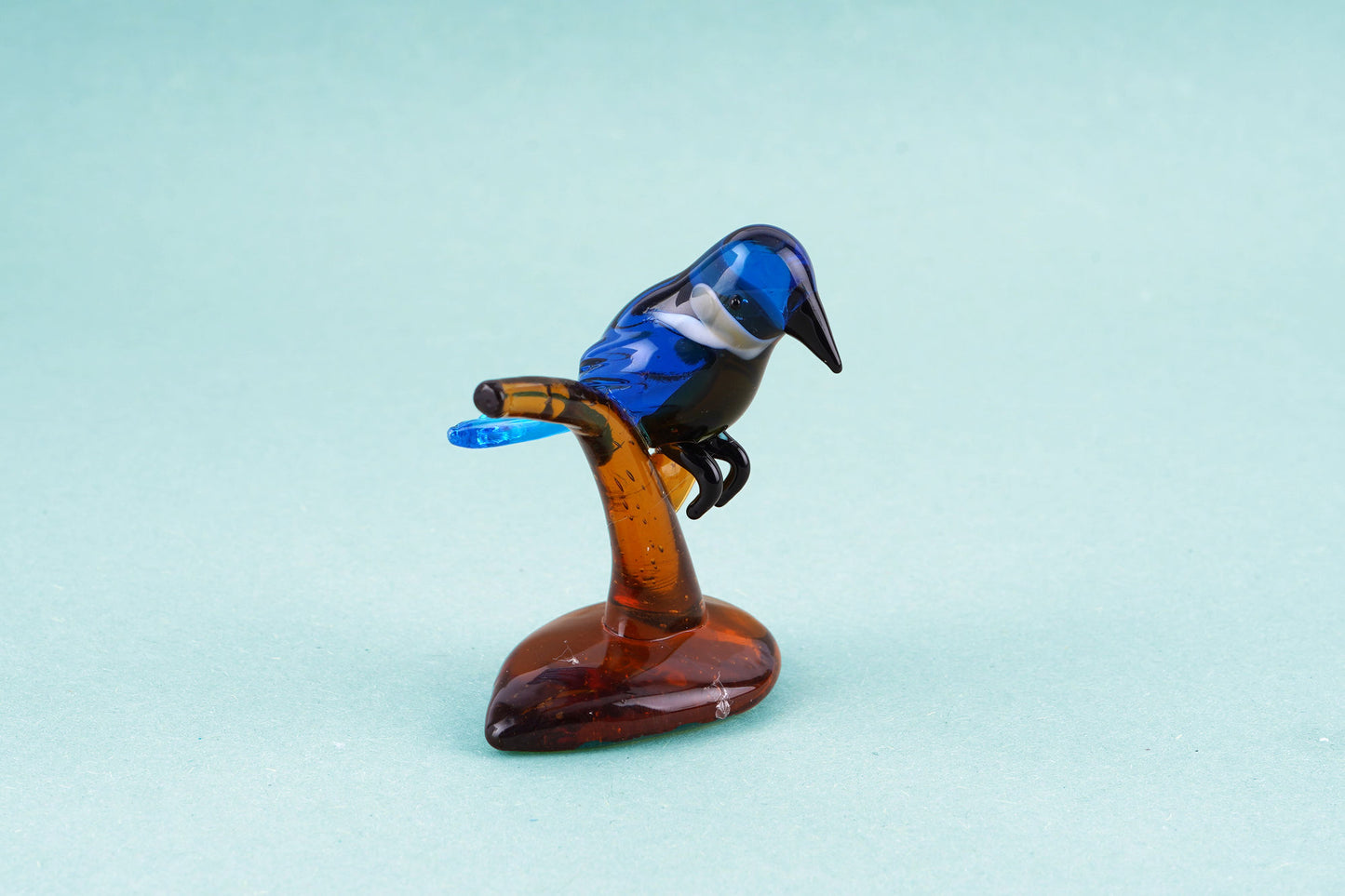 Artisan Glass Kingfisher On A Branch In Gift Box β’ Decoration β’ Ornament β’ Collectable β’ Home Decor