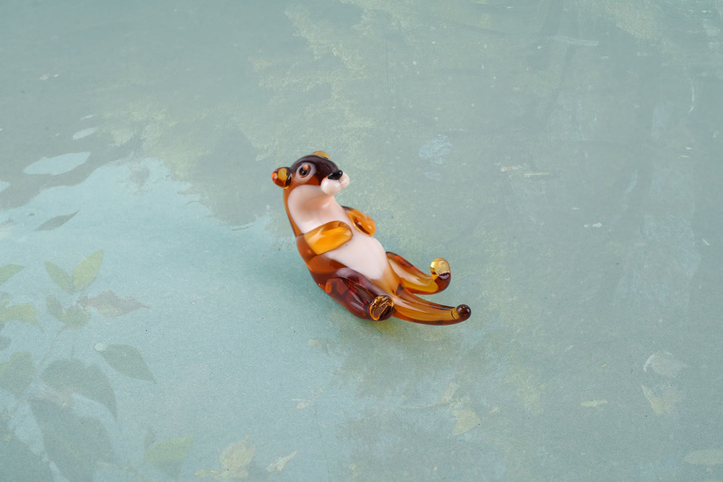 Artisan Glass Otter In Gift Box • Decoration • Ornament • Collectable • Home Decor