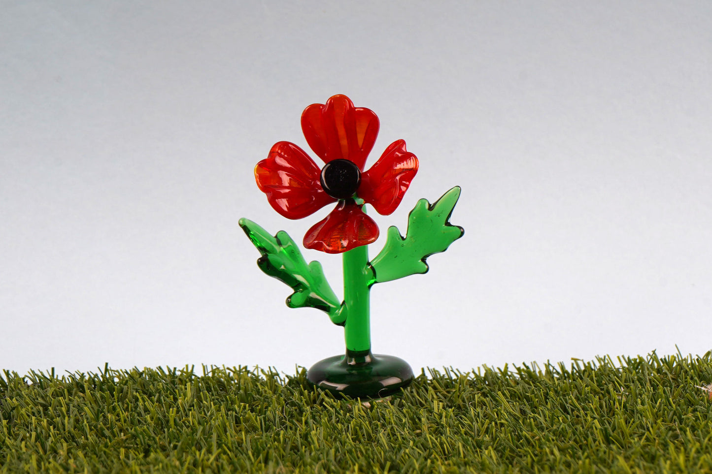 Artisan Glass Poppy In Gift Box β’ Decoration β’ Ornament β’ Collectable β’ Home Decor